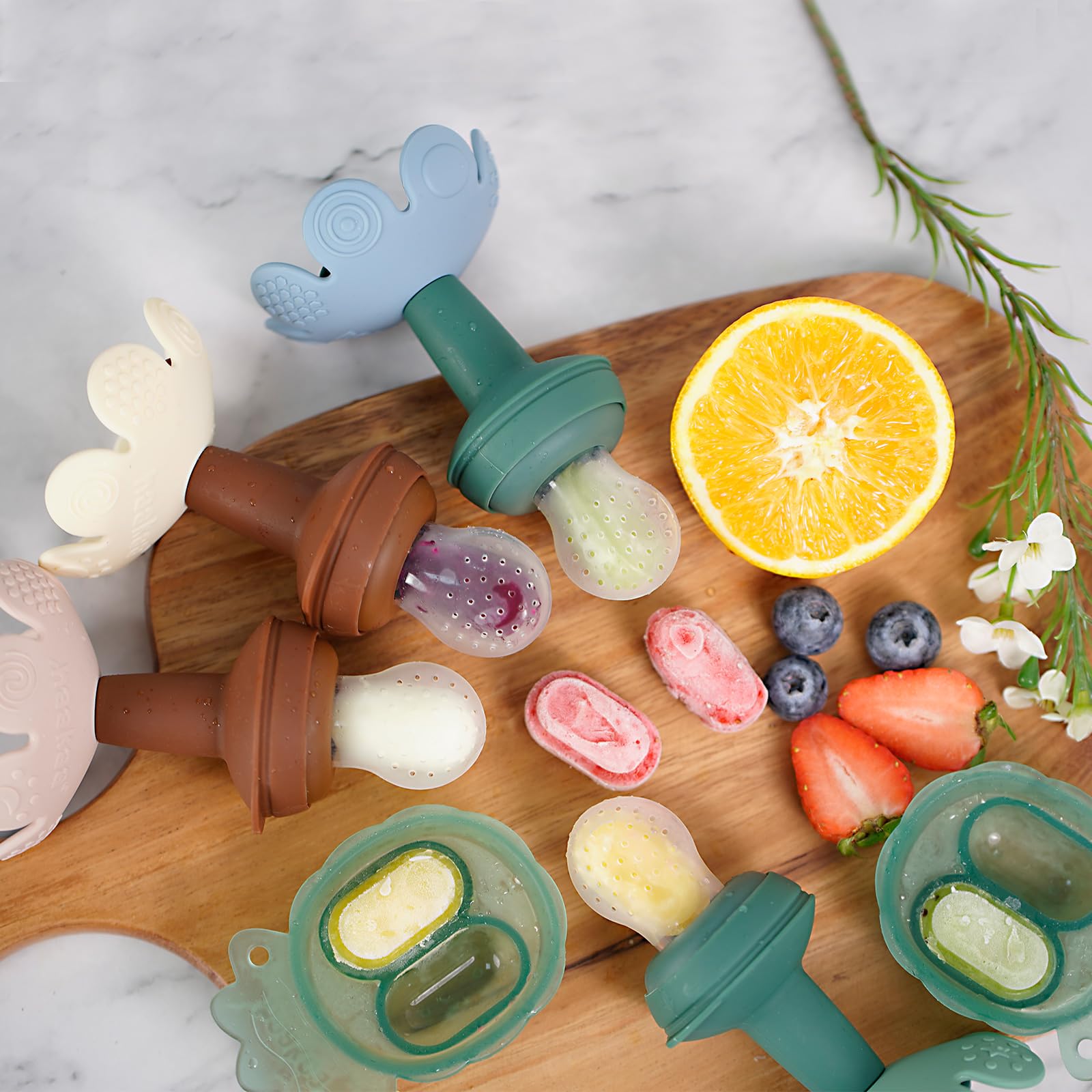 haakaa-flower-baby-fresh-fruit-food-feeder-with-mini-freezer-nibble-tray image 6