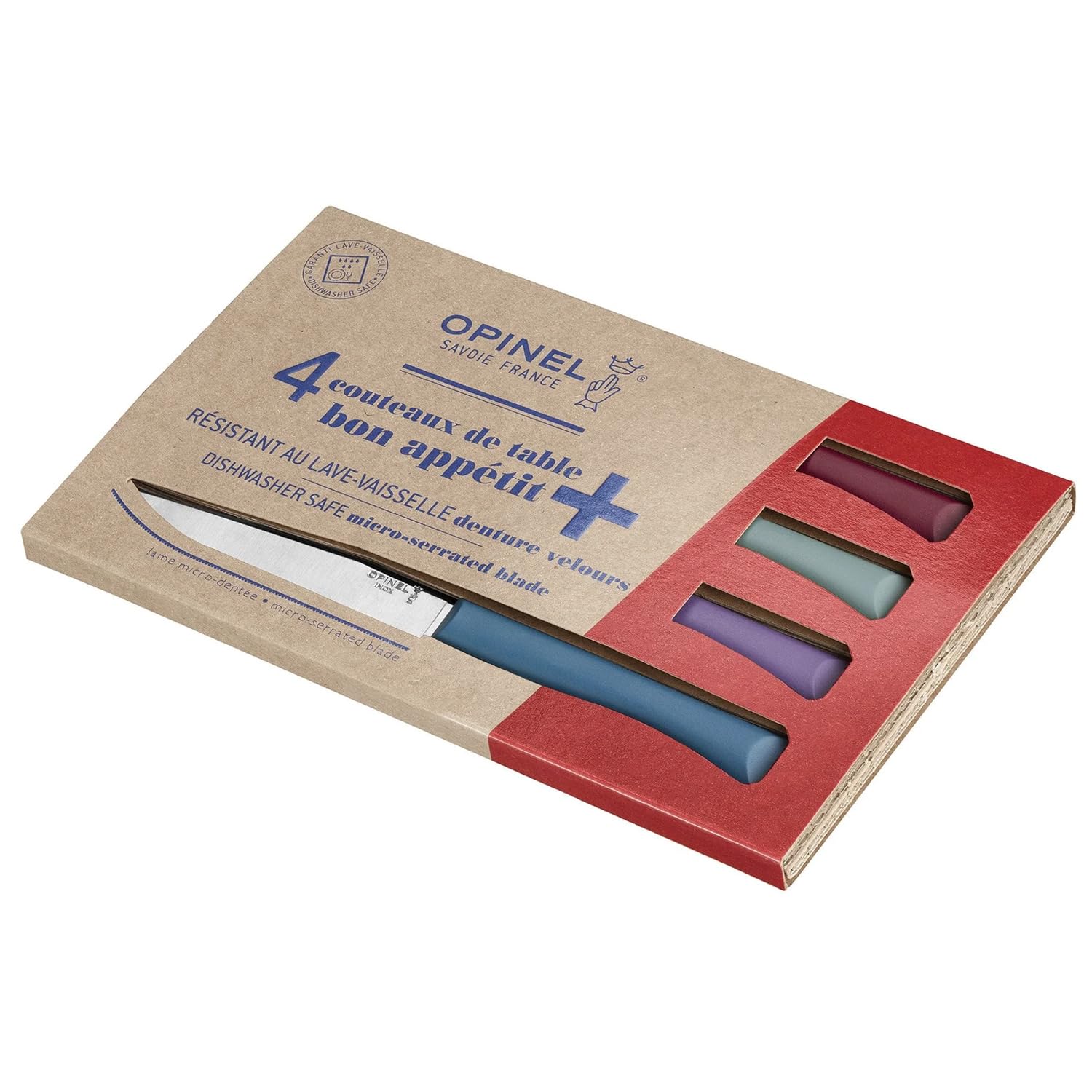 opinel-no-125-bon-app-tit-steak-knife-set-of-4-serrated-glam-french-made-high-ca image 2