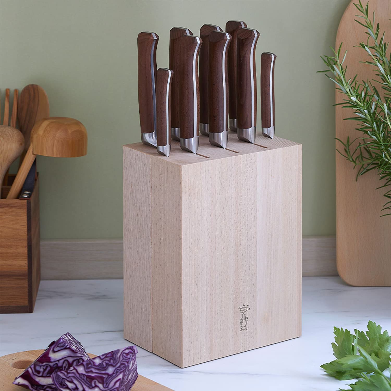 opinel-beech-wood-knife-storage-block-holds-9-knives-elegant-design-safe-storage image 5