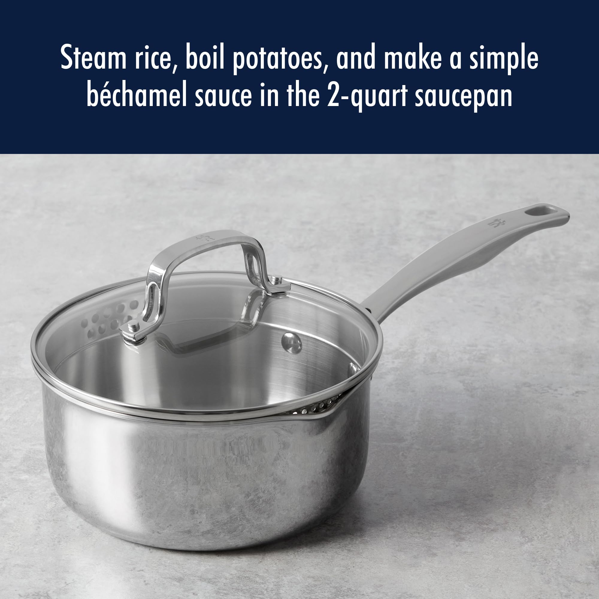 henckels-clad-h3-2-qt-stainless-steel-saucepan-with-lid-tri-ply-induction-ready image 2