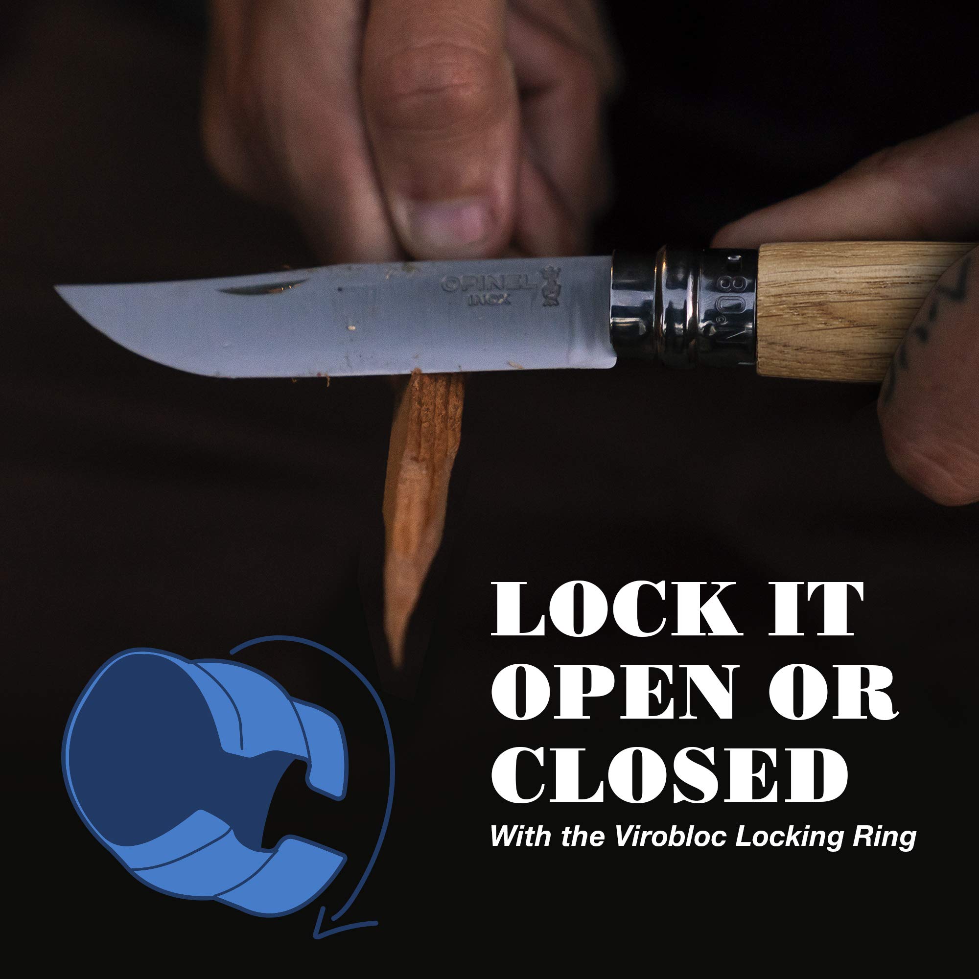 opinel-no-08-stainless-steel-folding-knife-beechwood-handle-with-sheath image 7