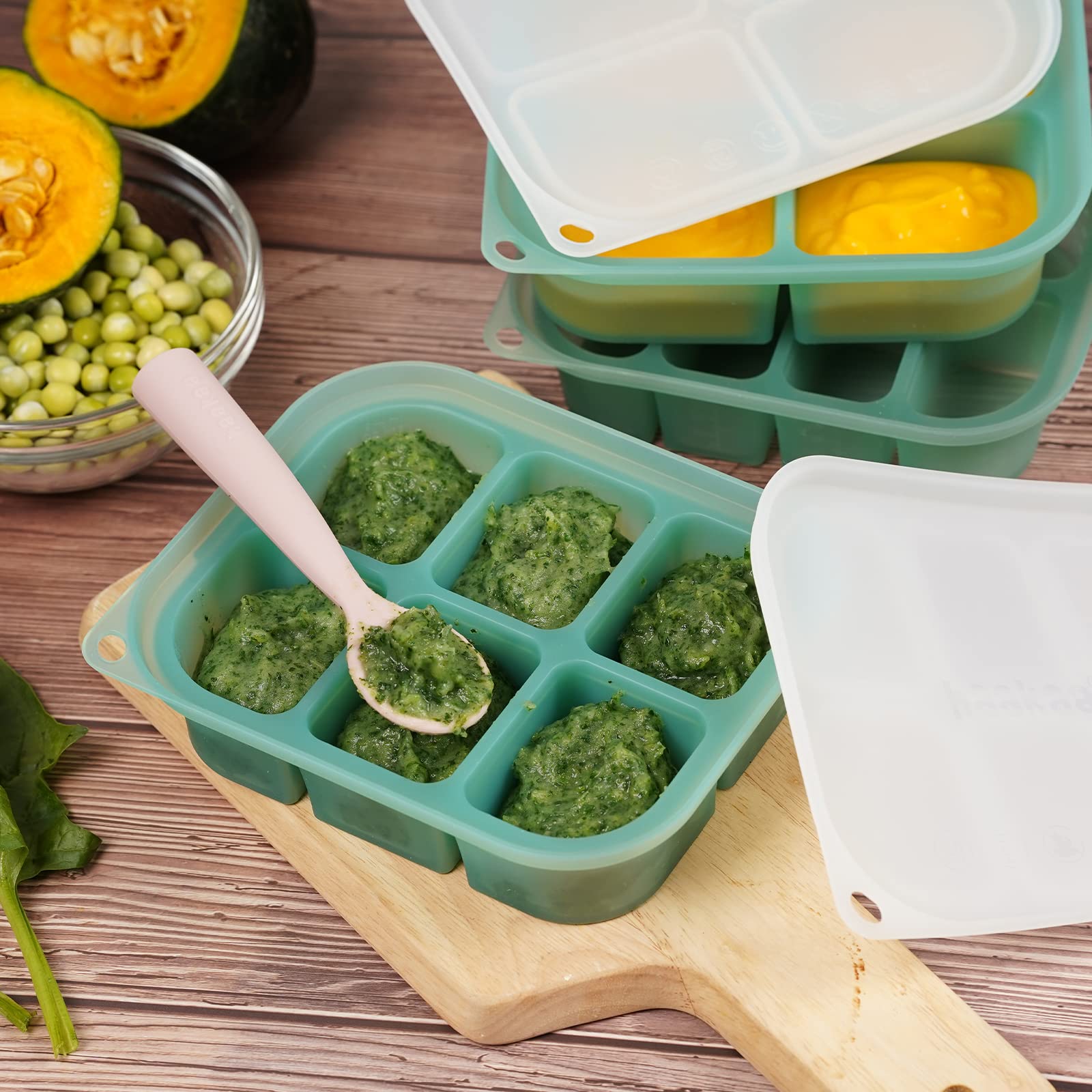haakaa-silicone-baby-food-freezer-tray-with-lid-8-compartments-100-food-grade-si image 2