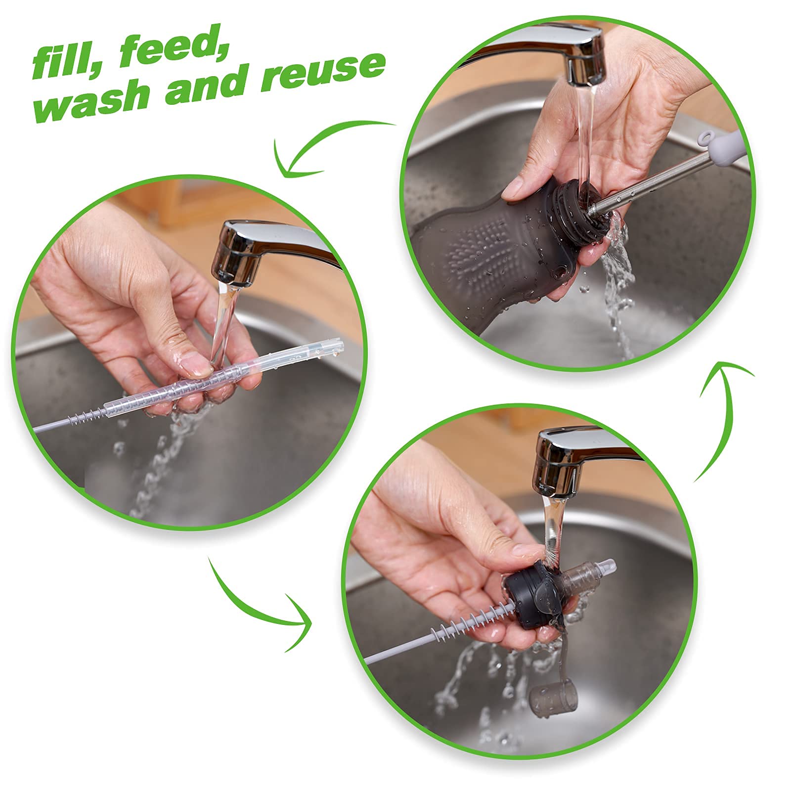 haakaa-refillable-silicone-yummy-pouch-cleaning-brush-set-4-5oz-reusable-baby-fo image 7