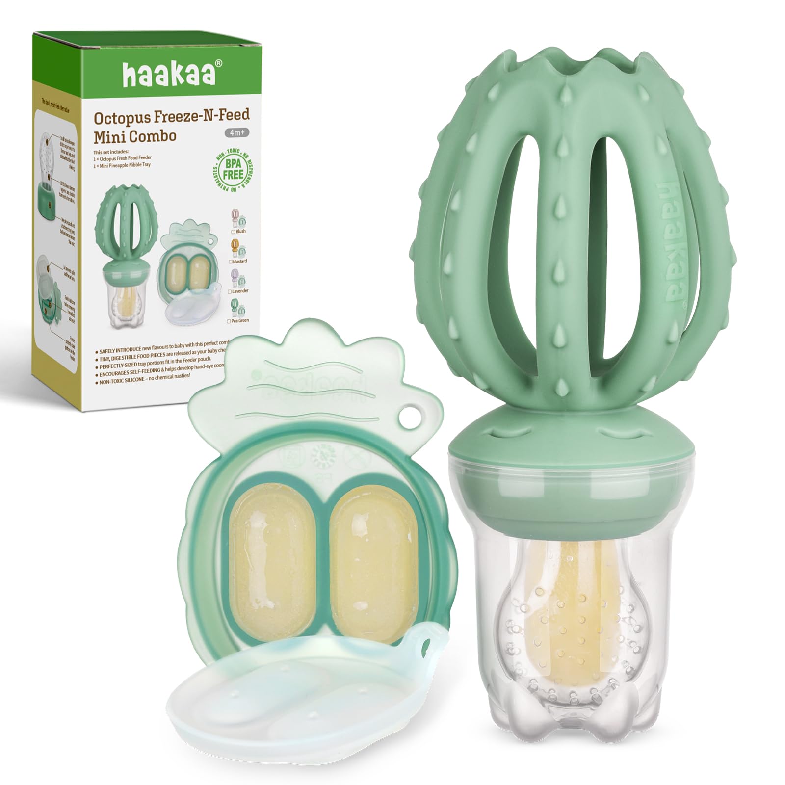 haakaa-octopus-silicone-baby-food-feeder-freezer-nibble-tray-combo-bpa-free-self image 7