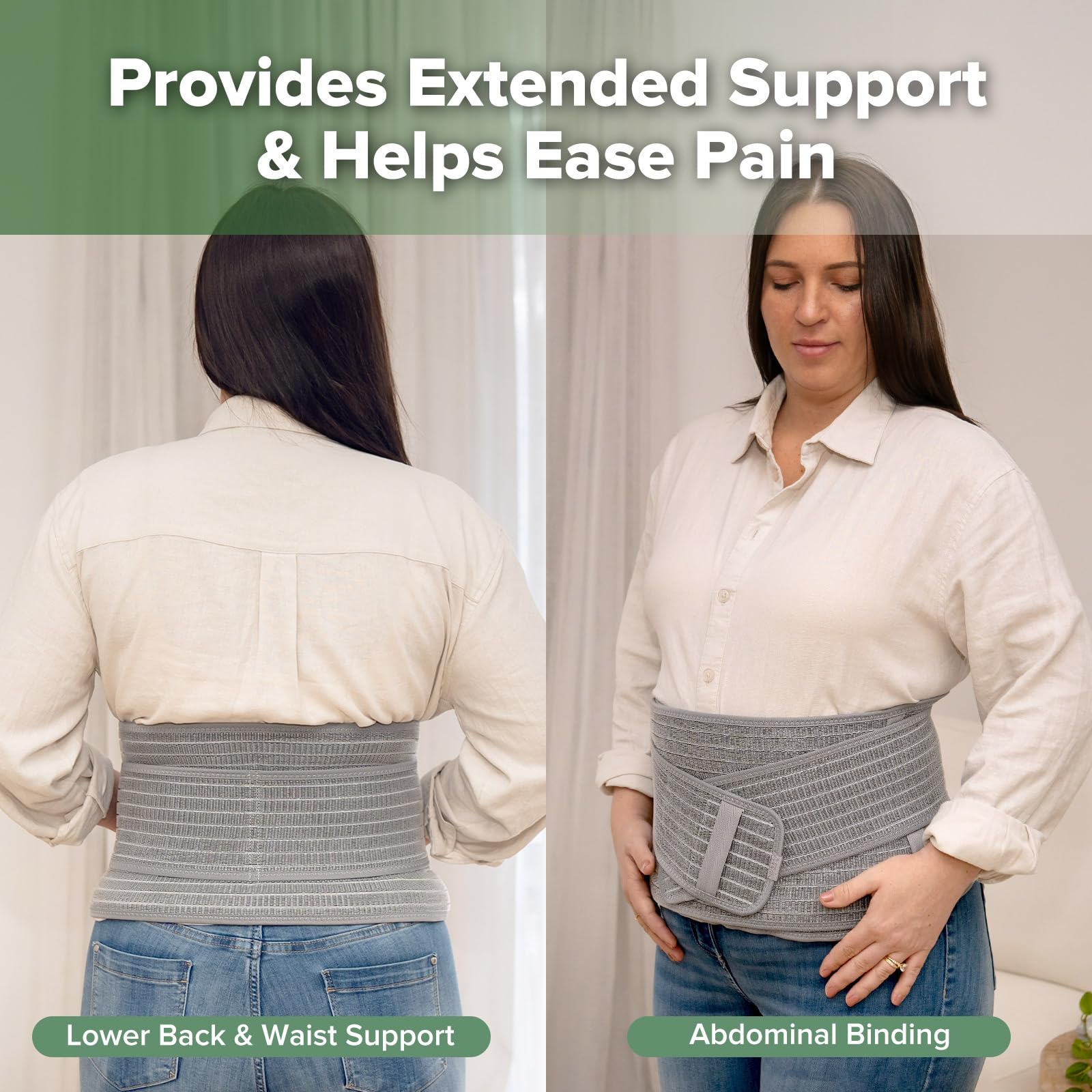 haakaa-postpartum-belly-band-elastic-adjustable-bamboo-charcoal-fiber-for-natura image 3
