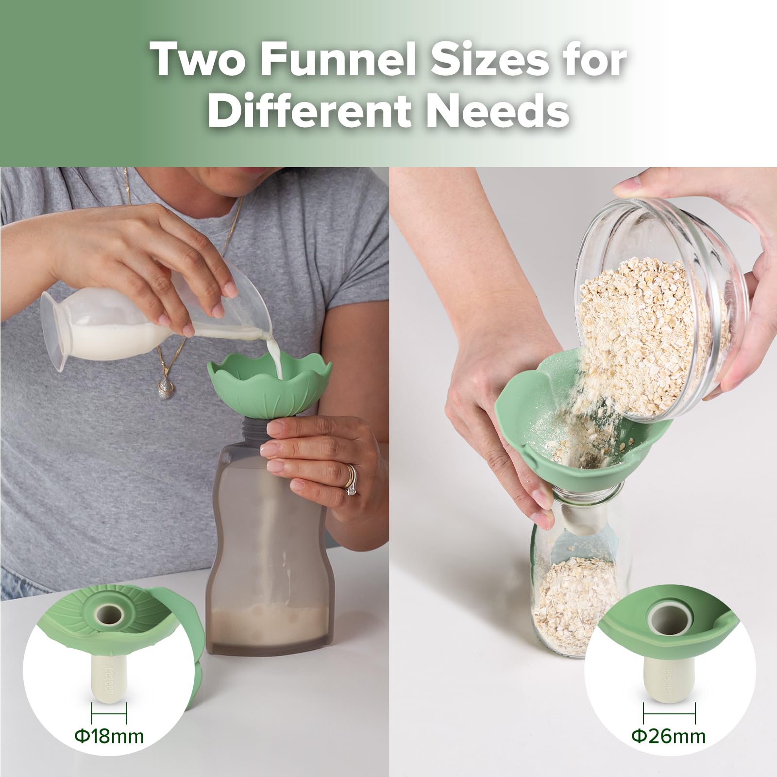 haakaa-silicone-flower-funnel-set-2-piece-kitchen-funnels-for-filling-bottles-sn image 4
