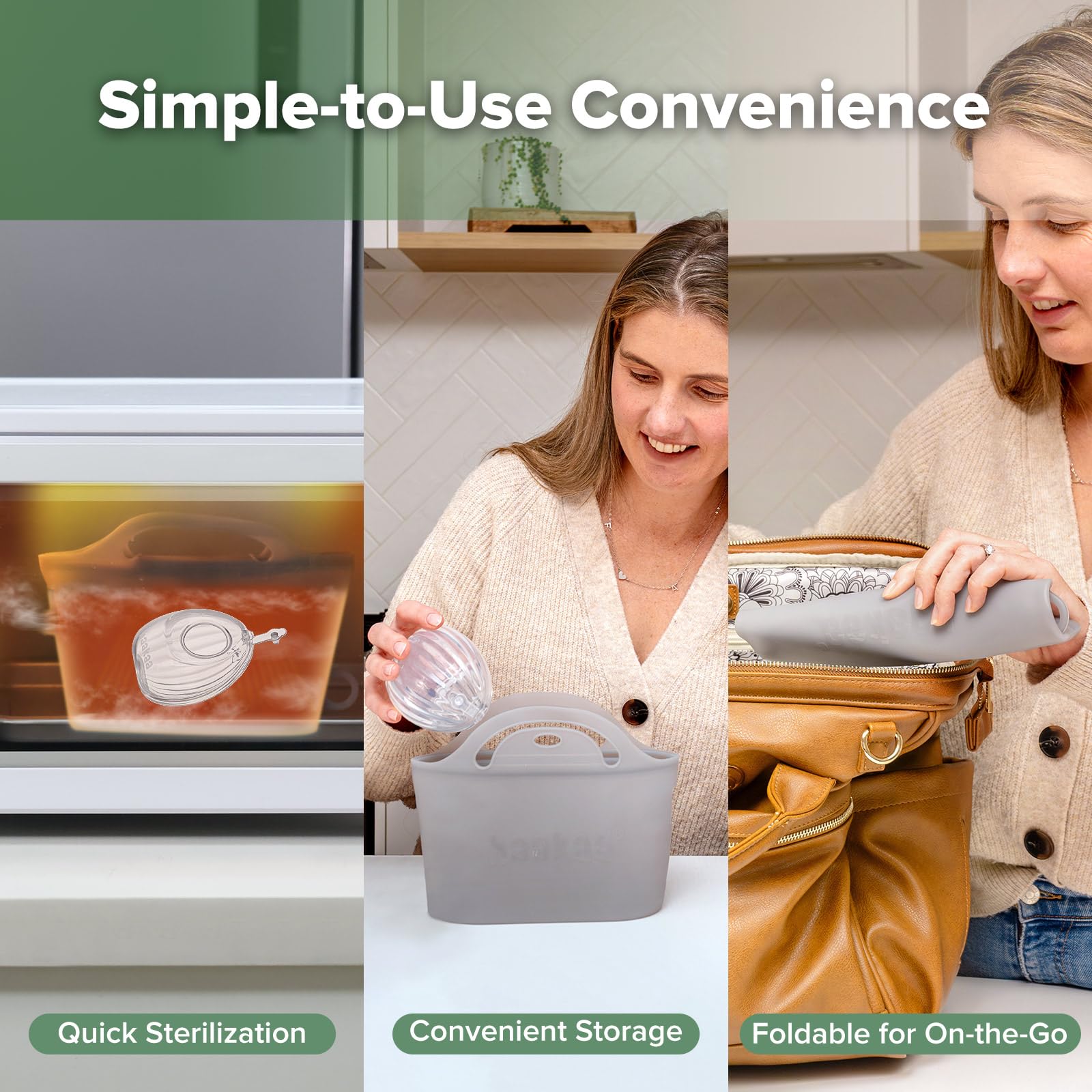 haakaa-wearable-silicone-breast-pump-with-steriliser-bag-2-in-1-hands-free-manua image 8