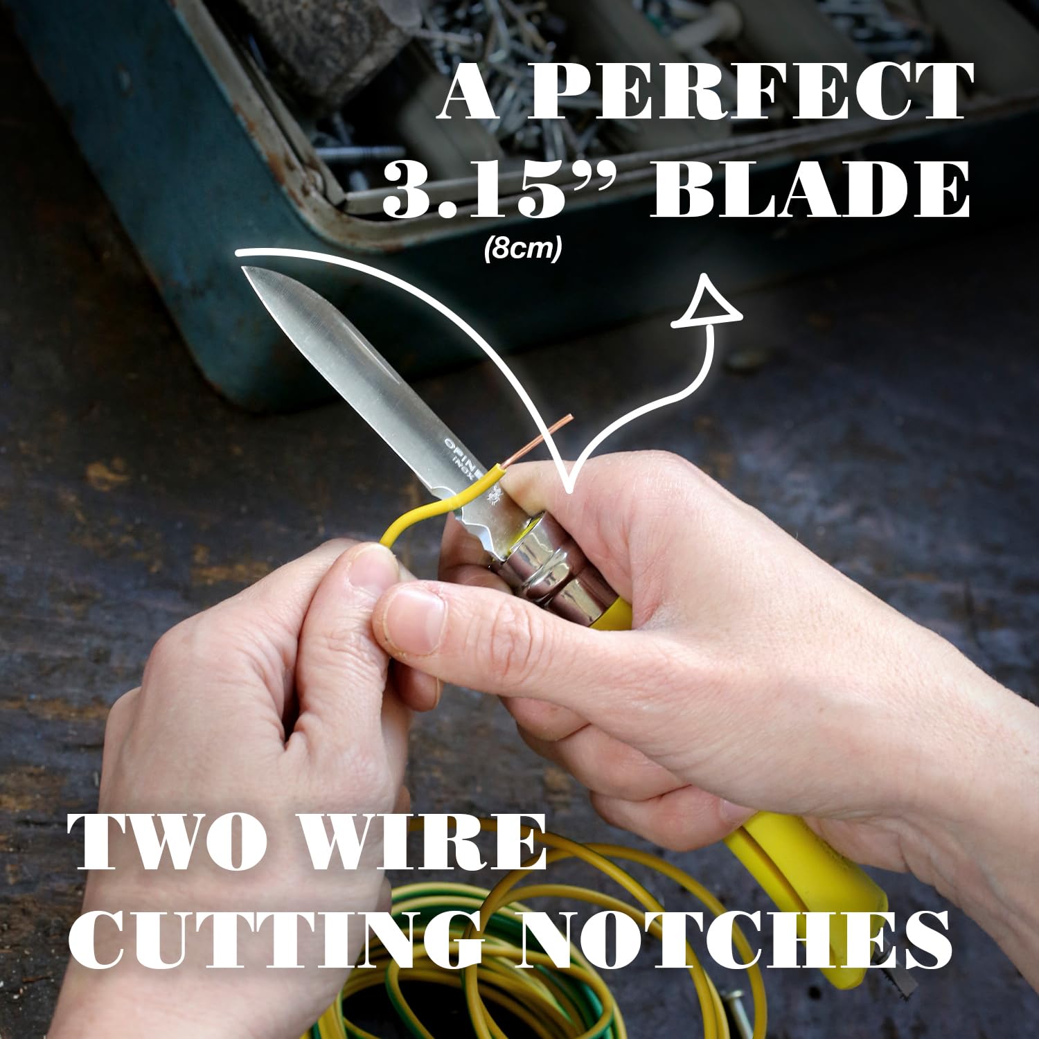 opinel-no-09-diy-stainless-steel-folding-knife-and-multi-tool-with-wire-stripper image 4