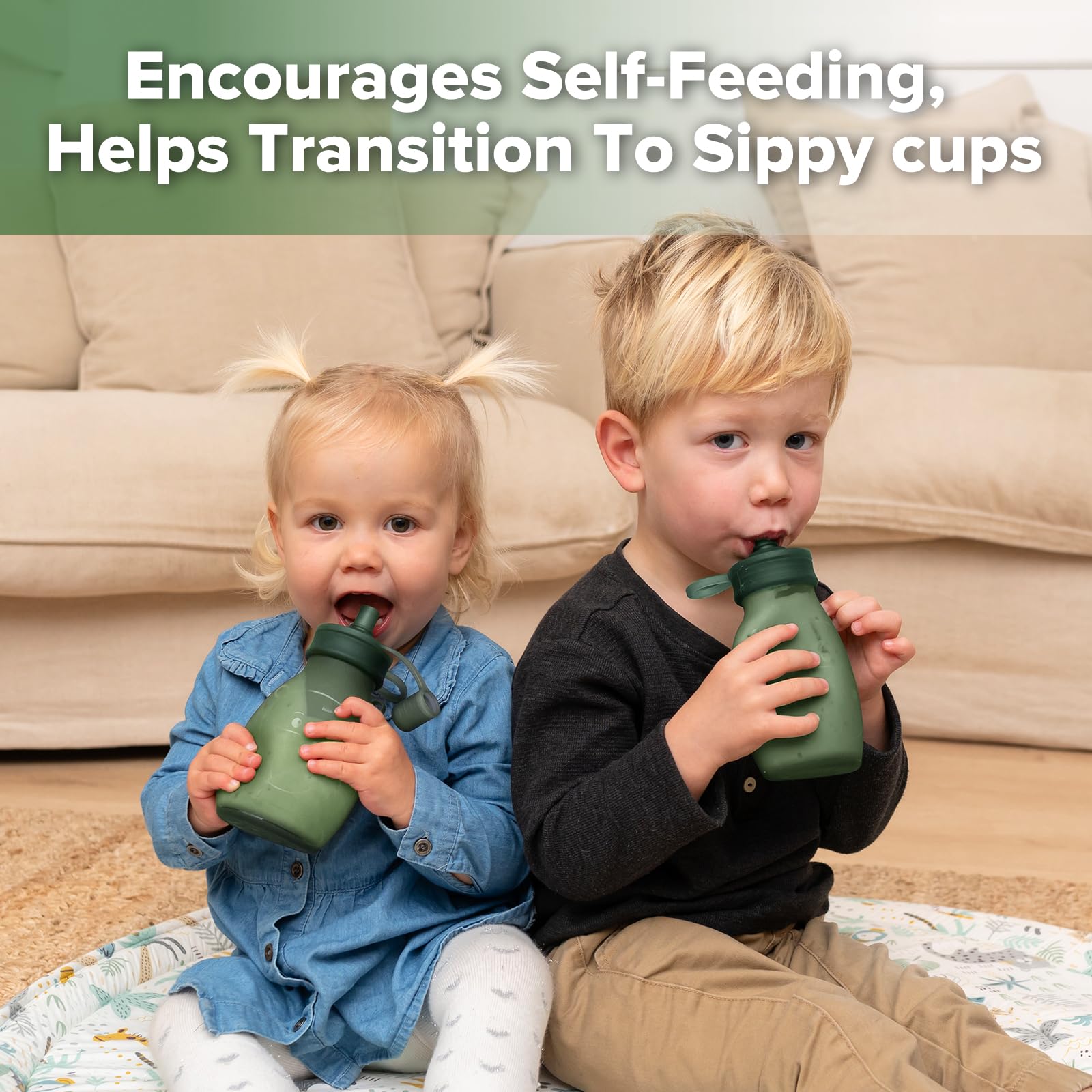 haakaa-hippo-wide-opening-silicone-goody-pouch-2-pack-9oz-260ml-reusable-baby-fo image 5
