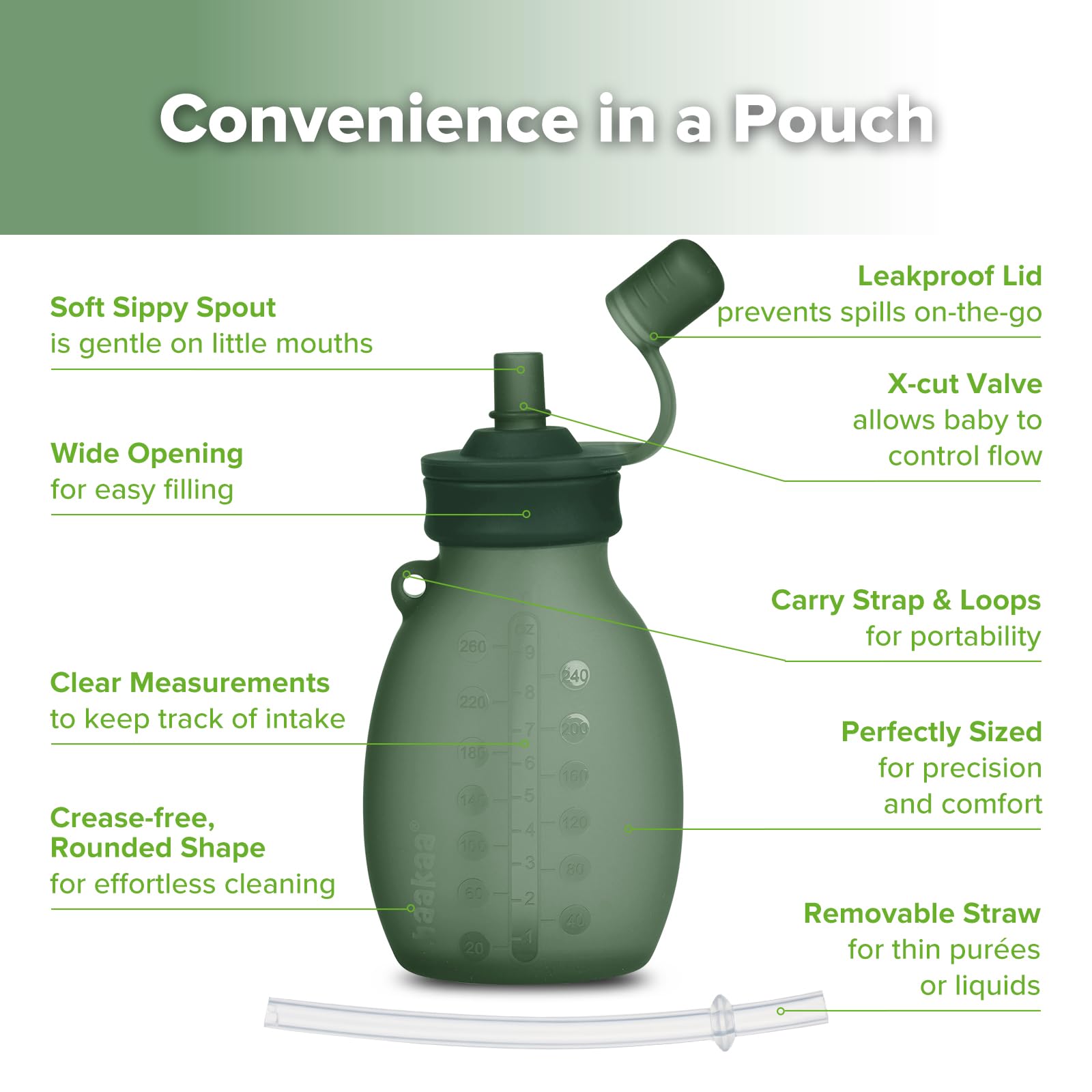 haakaa-hippo-wide-opening-silicone-goody-pouch-2-pack-9oz-260ml-reusable-baby-fo image 4