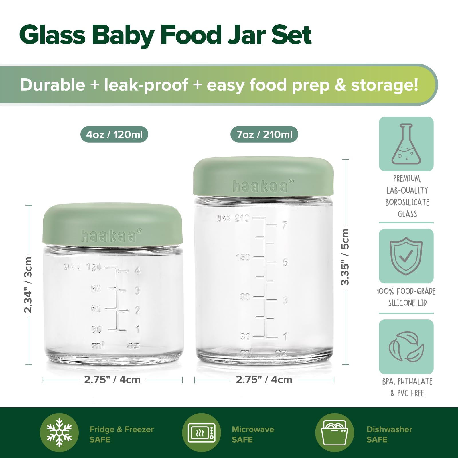 haakaa-reusable-glass-baby-food-storage-jars-with-silicone-lids-6pc-set-4x4oz-2x image 5