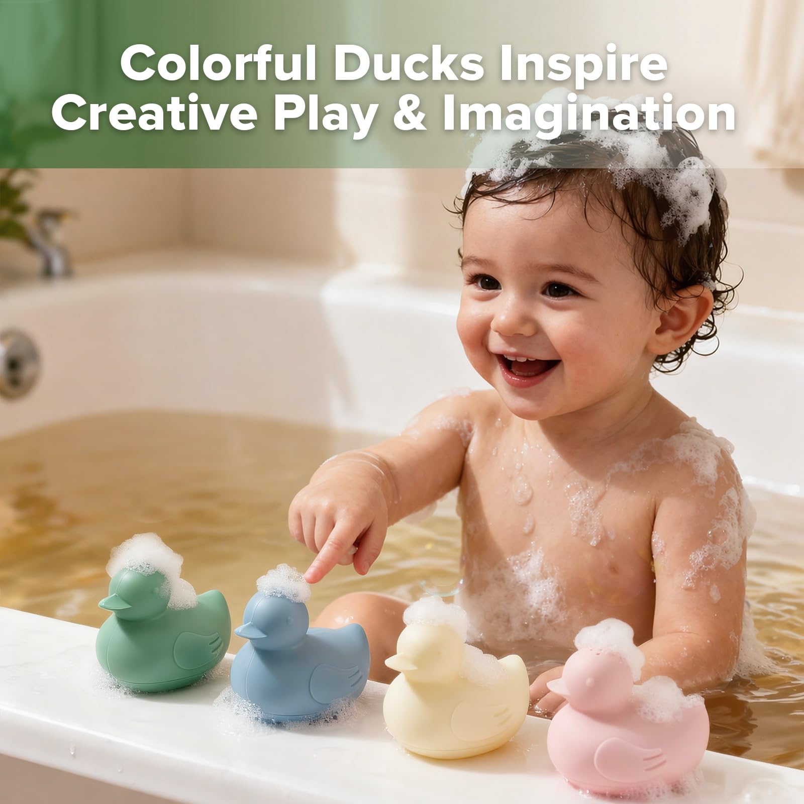 haakaa-dinky-splash-duck-silicone-baby-bath-toy-detachable-mold-free-food-grade- image 5