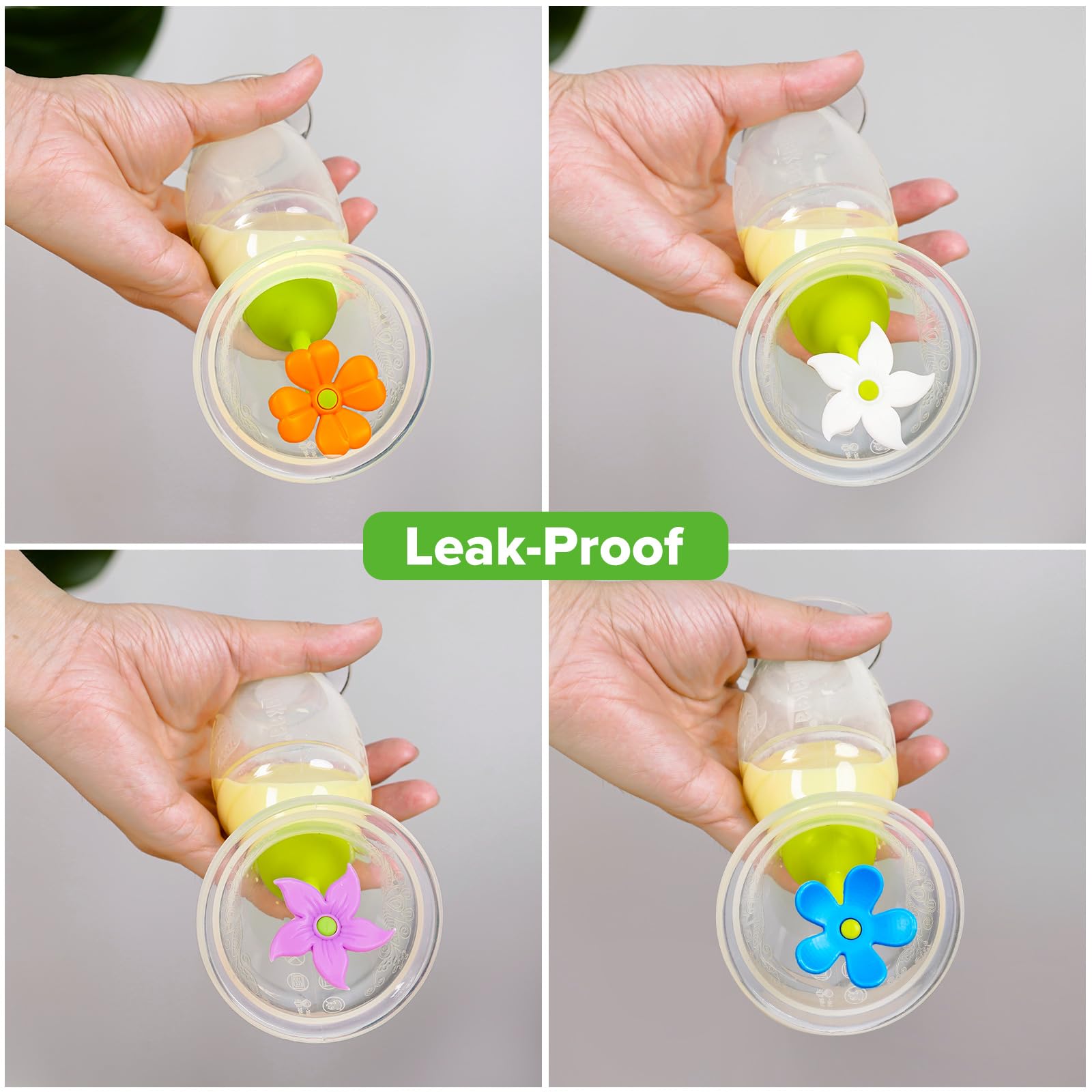 haakaa-flower-stopper-for-manual-breast-pump-100-food-grade-silicone-leak-proof- image 4