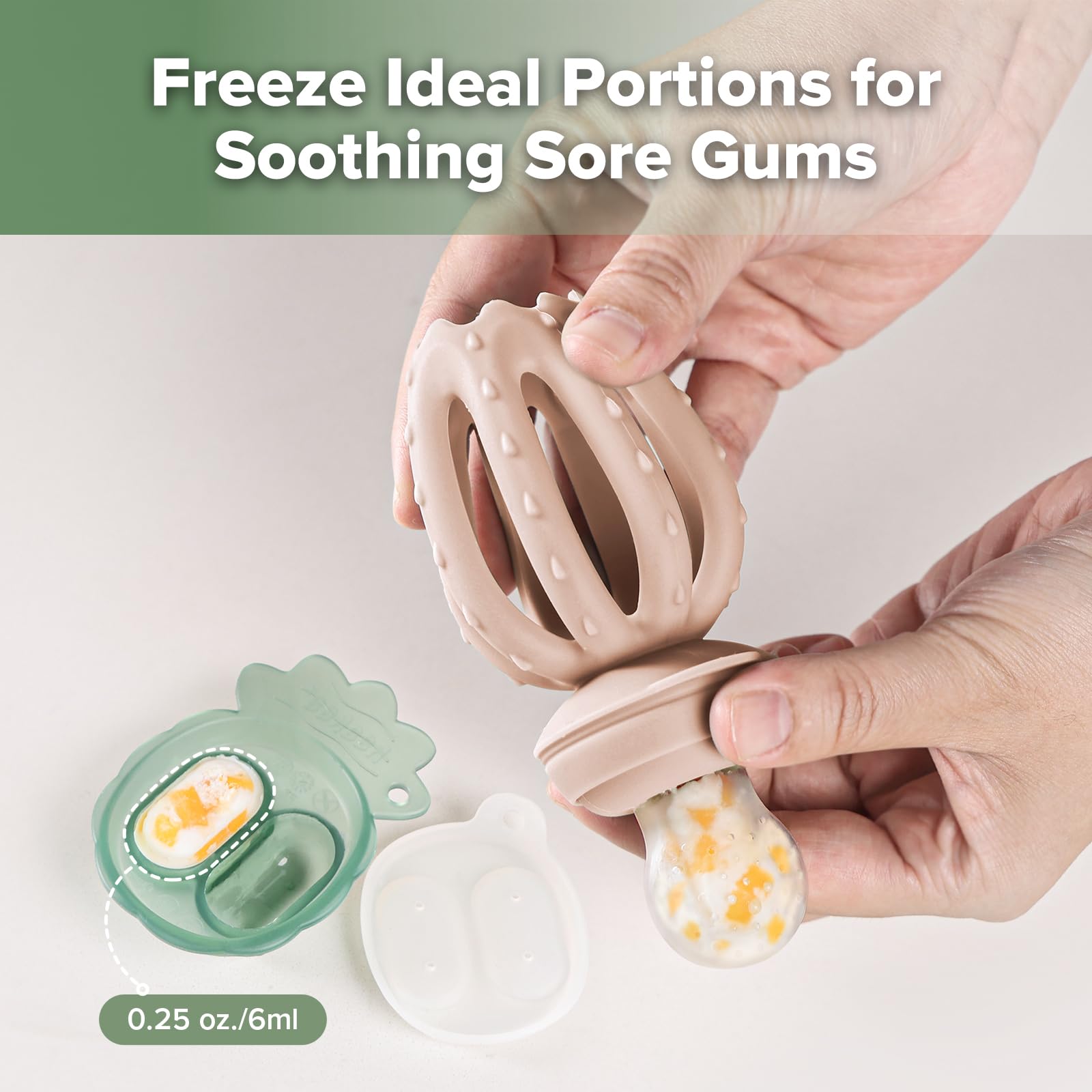 haakaa-octopus-silicone-baby-food-feeder-freezer-nibble-tray-combo-bpa-free-self image 4