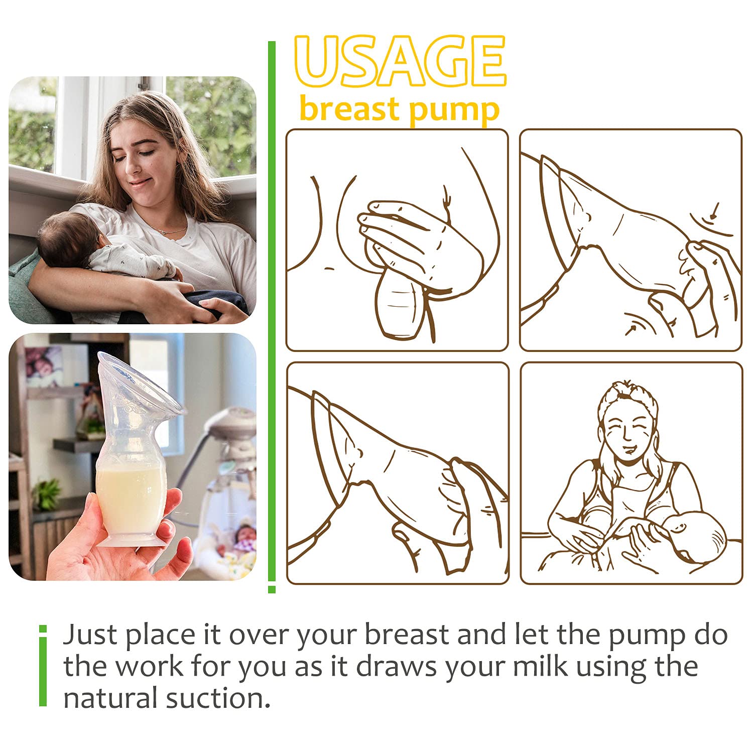 haakaa-manual-breast-pump-and-storage-bag-combo-4oz-100ml-pump-with-suction-base image 7