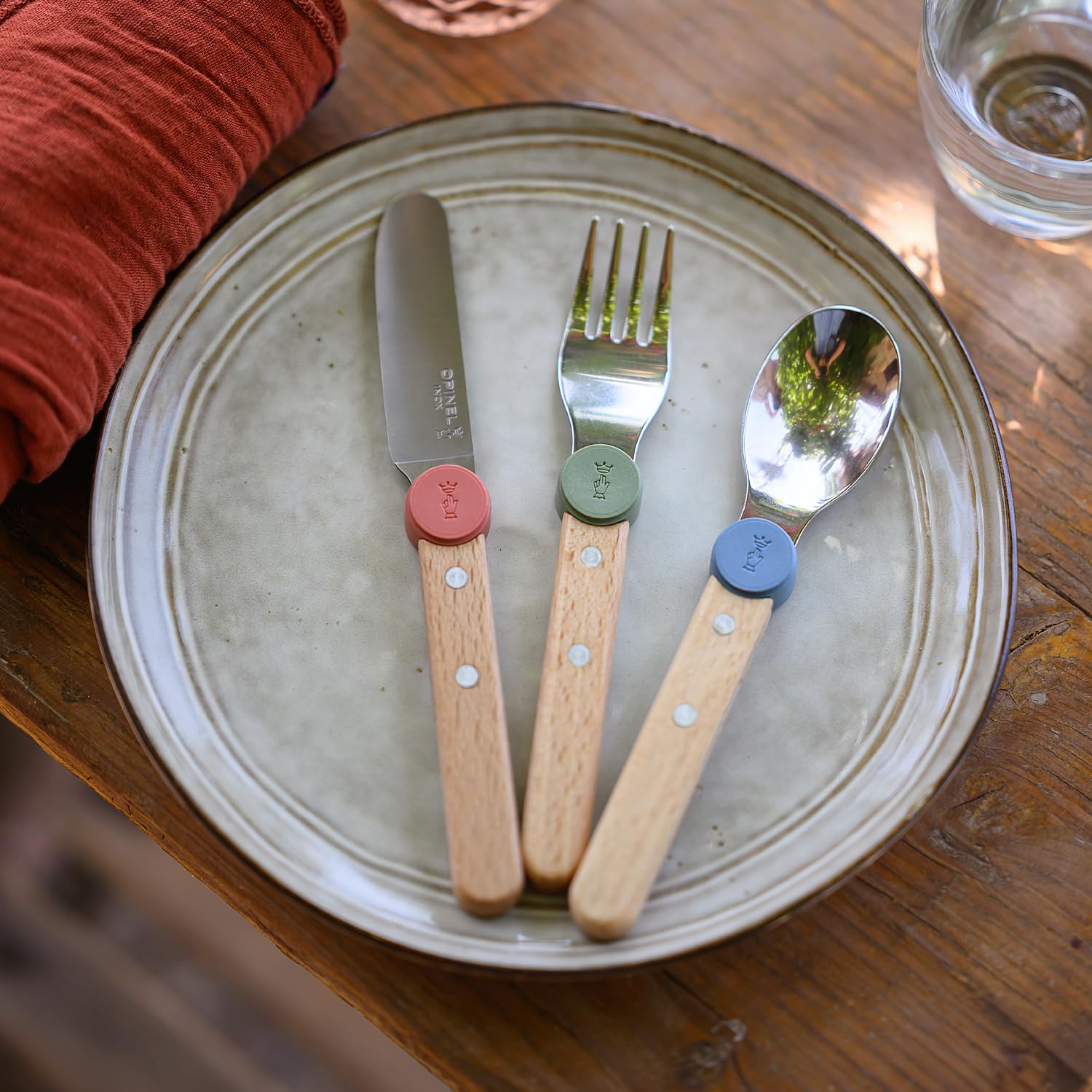 opinel-le-petit-gourmet-3-piece-children-s-cutlery-set-coral image 5