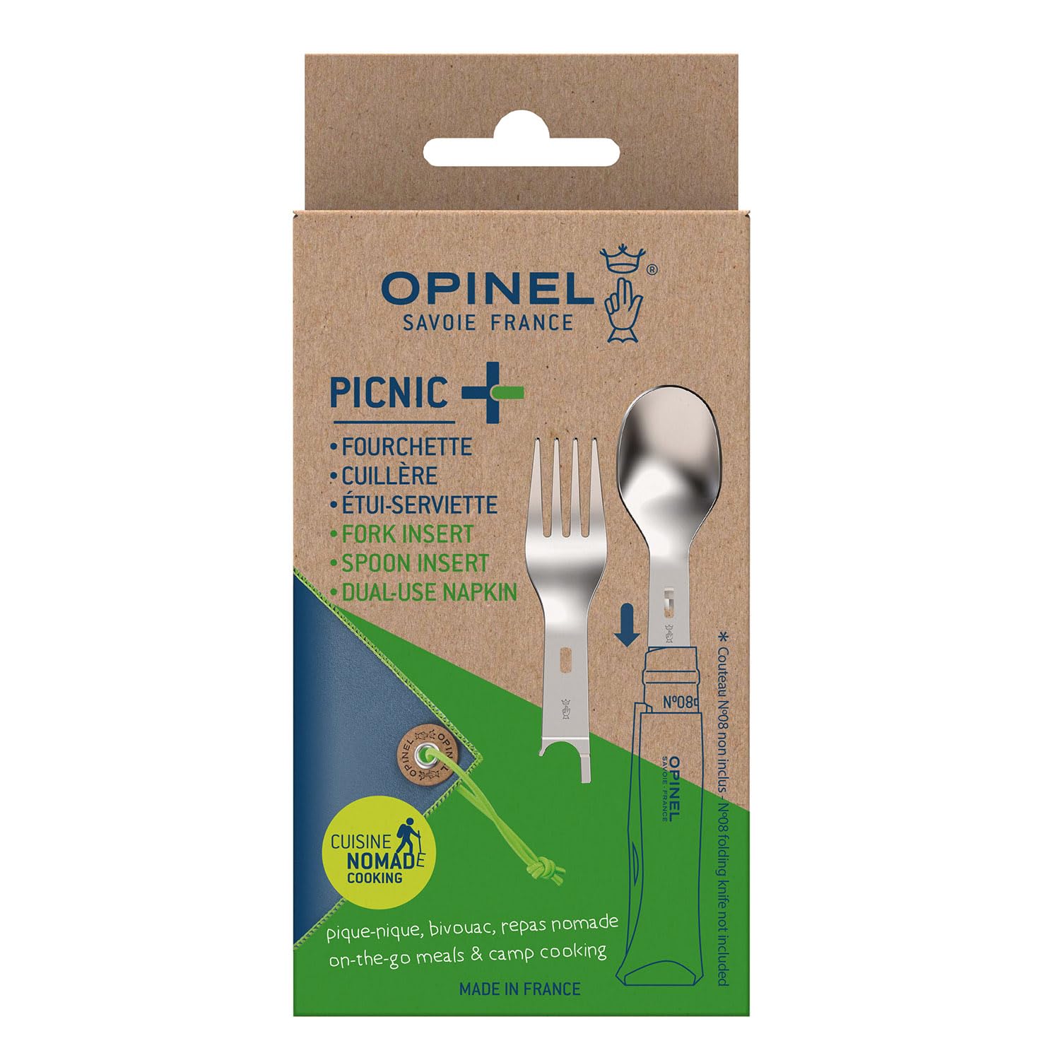 opinel-picnic-cutlery-insert-set-for-no-8-folding-knives-fork-spoon-inserts-with image 3
