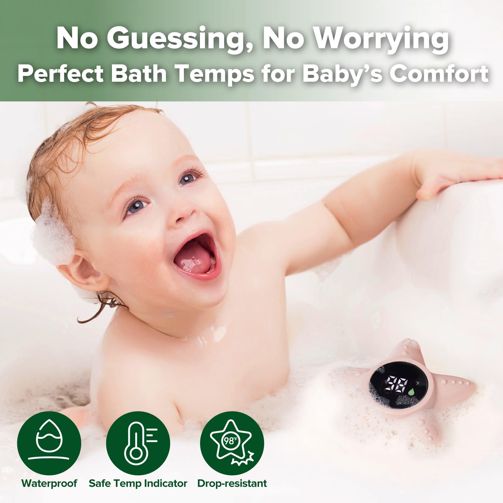 haakaa-silicone-baby-bath-thermometer-starfish-floating-water-temperature-thermo image 2