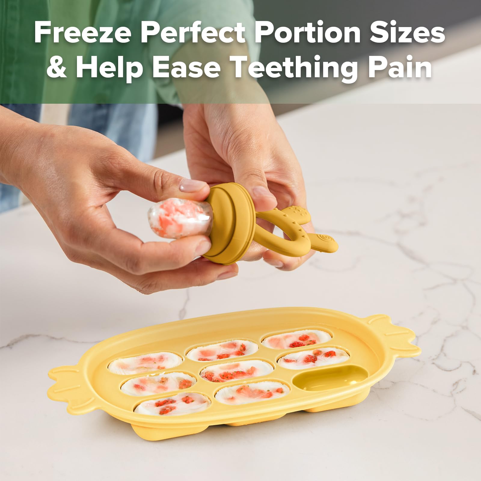 haakaa-baby-fruit-food-feeder-silicone-nibble-tray-combo-bpa-free-mesh-feeder-fo image 3