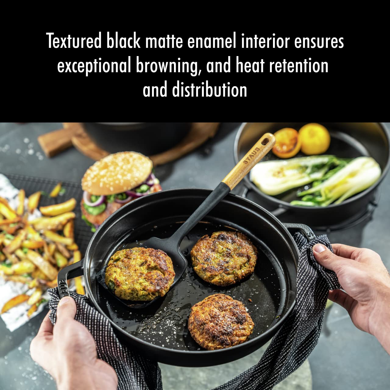 staub-cast-iron-stackable-cookware-set-4-pieces-with-universal-lid-made-in-franc image 6