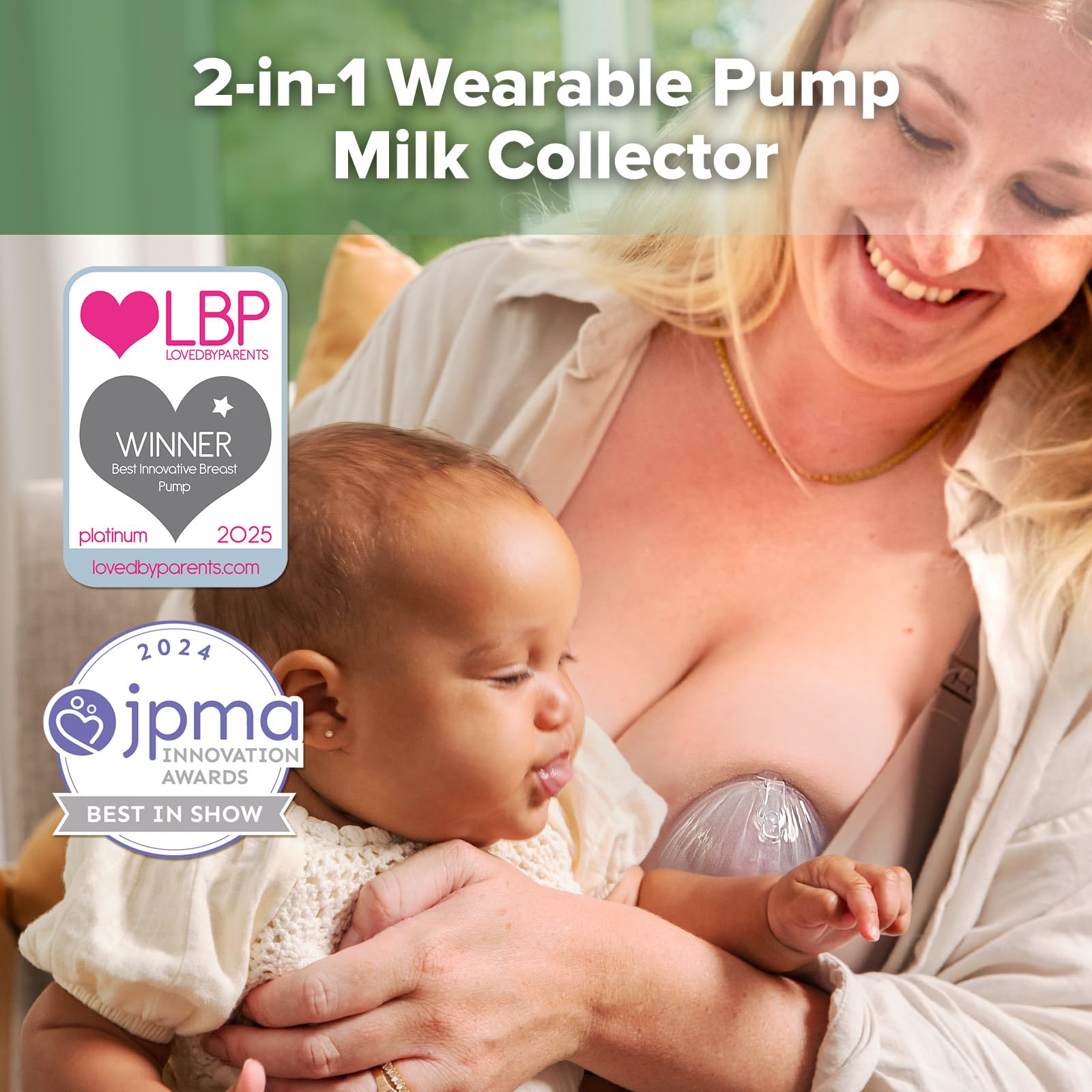 haakaa-wearable-silicone-breast-pump-with-steriliser-bag-2-in-1-hands-free-manua image 2