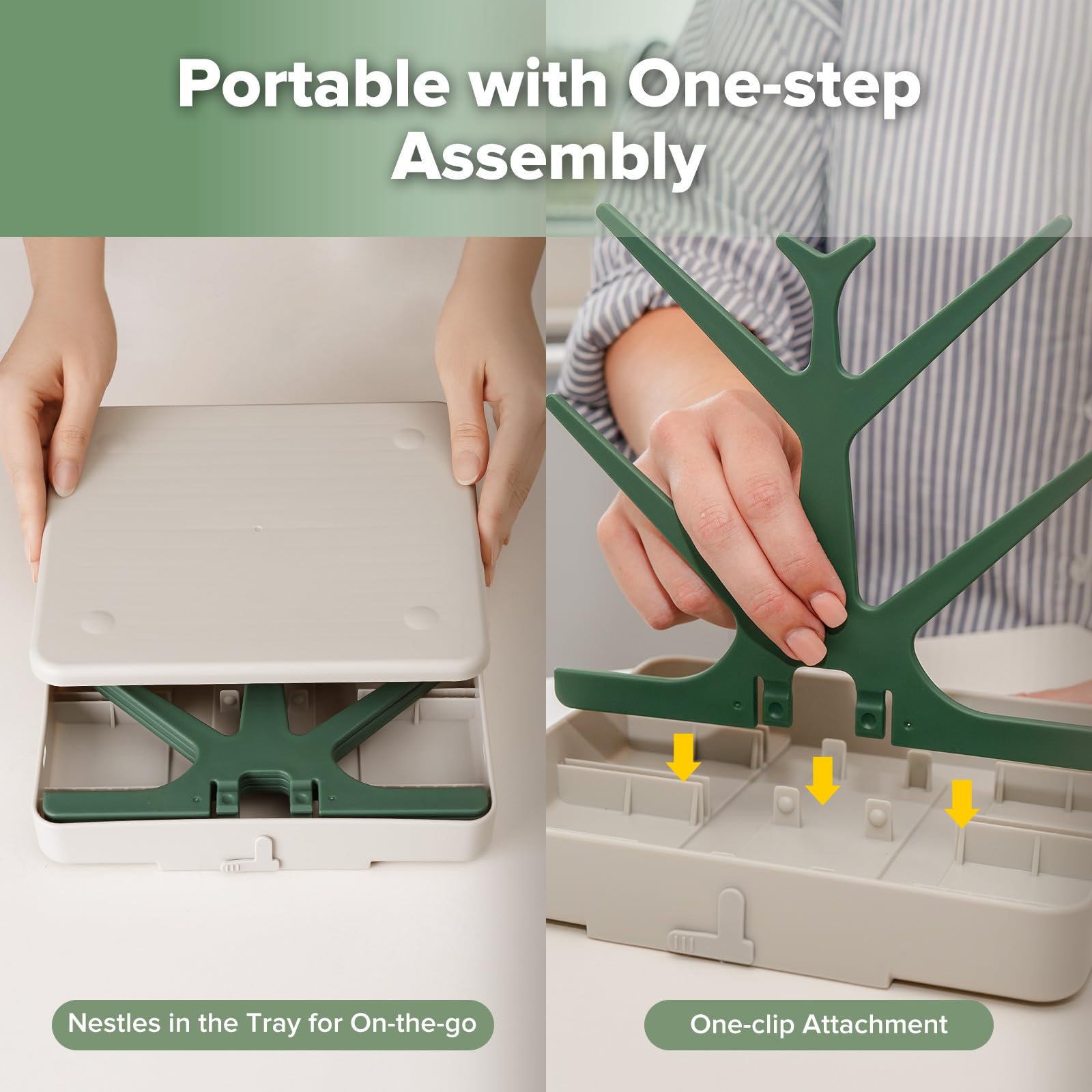 haakaa-portable-baby-bottle-drying-rack-with-tray-foldable-space-saving-bpa-free image 3