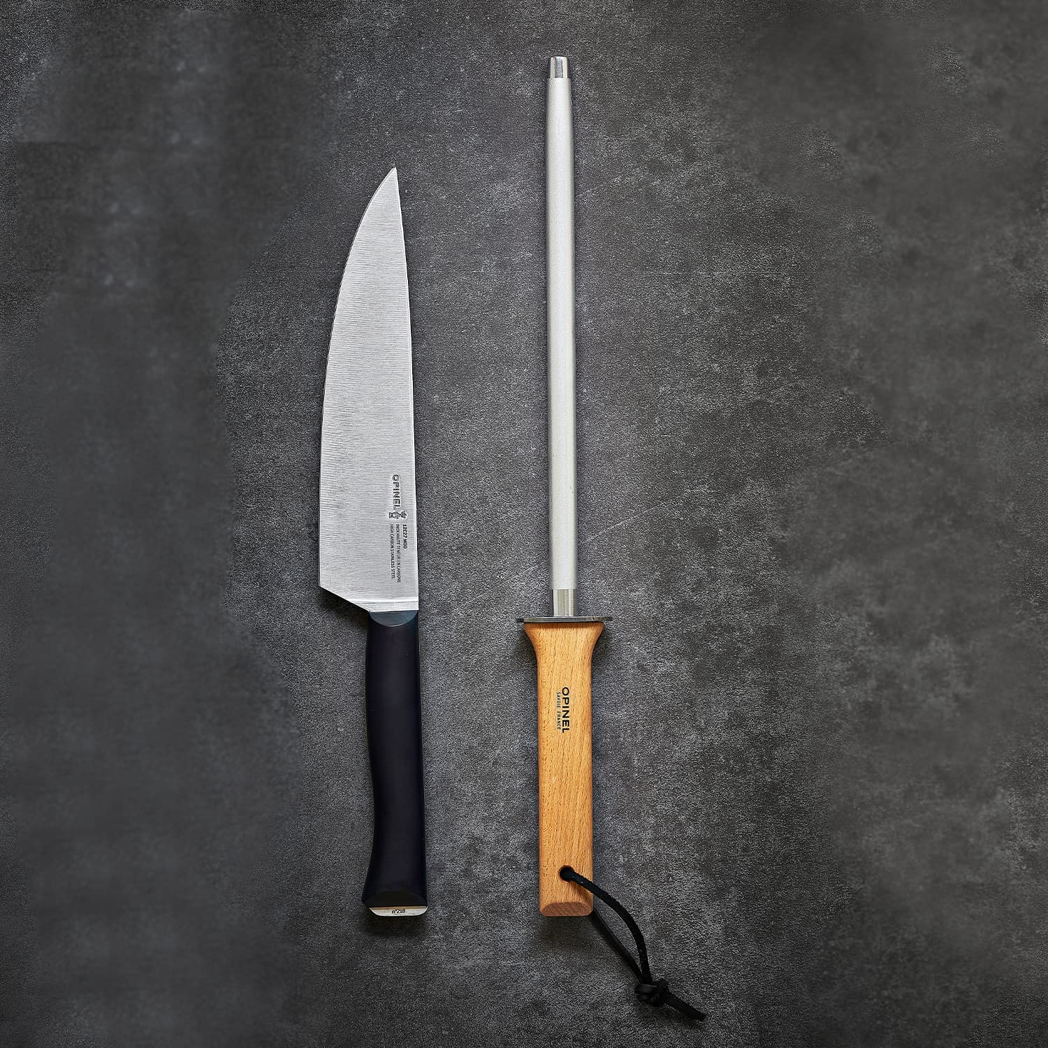 opinel-10-inch-diamond-coated-steel-sharpening-rod-with-beech-wood-handle-and-le image 4