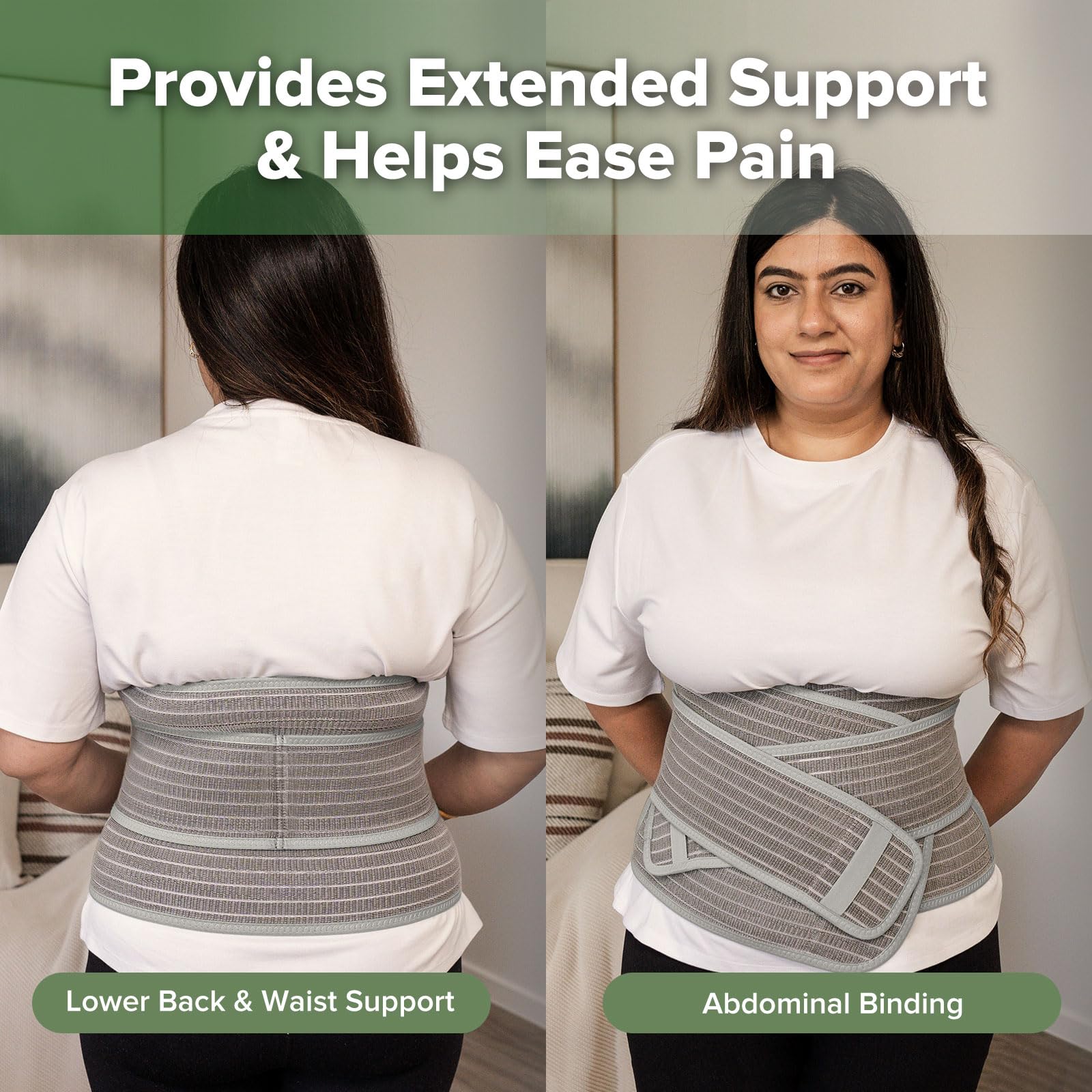 haakaa-postpartum-belly-band-one-size-natural-latex-support-for-back-abdomen image 3