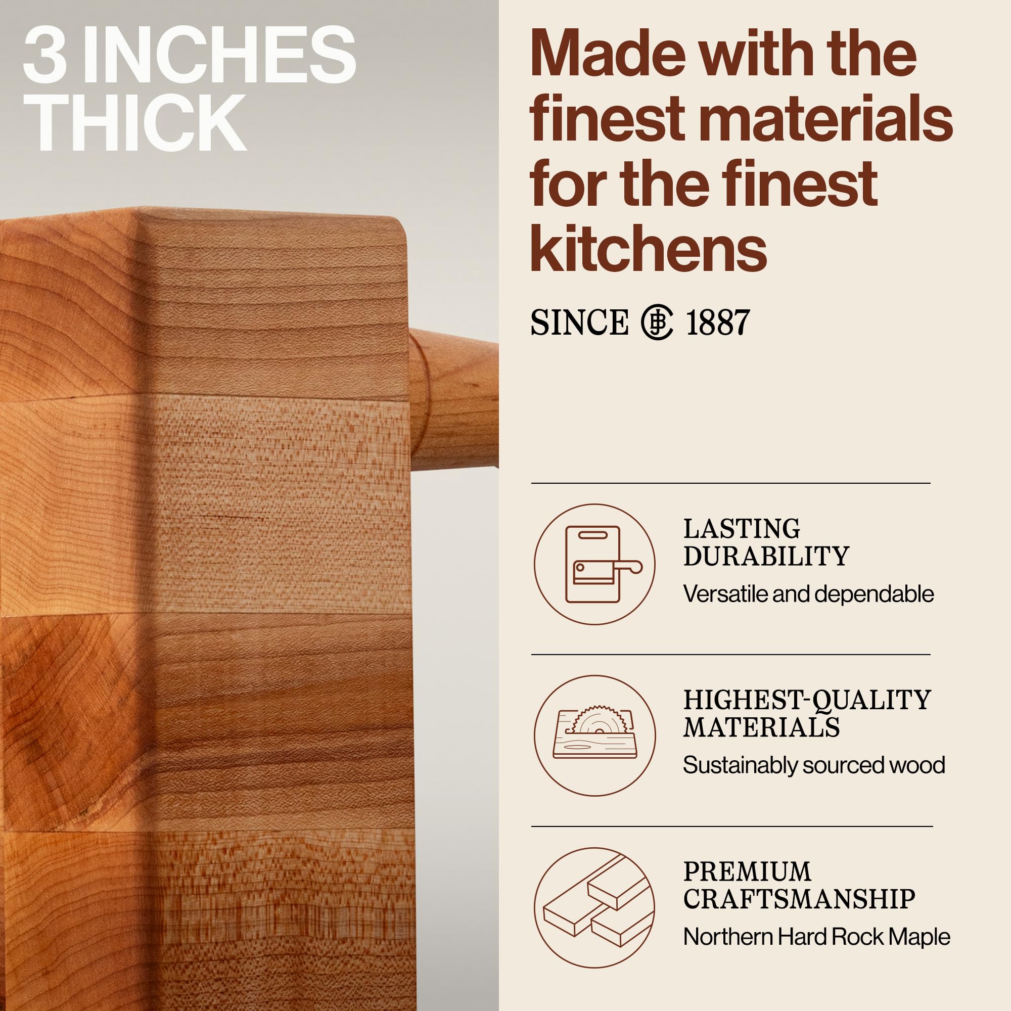 john-boos-mc-series-square-maple-end-grain-butcher-block-cutting-board-12-x12-x3 image 3