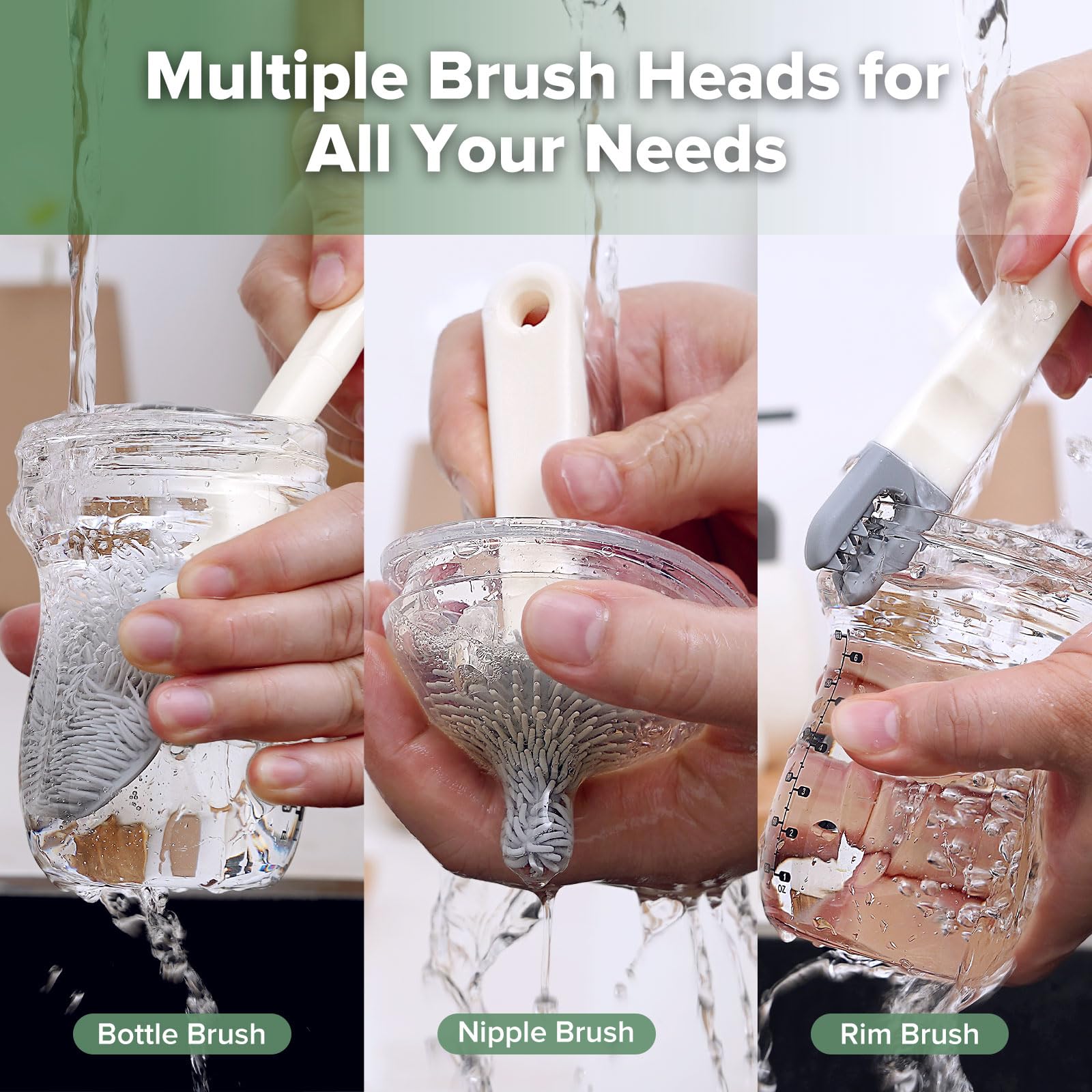 haakaa-travel-bottle-brush-set-7-in-1-complete-cleaning-kit-with-drying-rack image 2