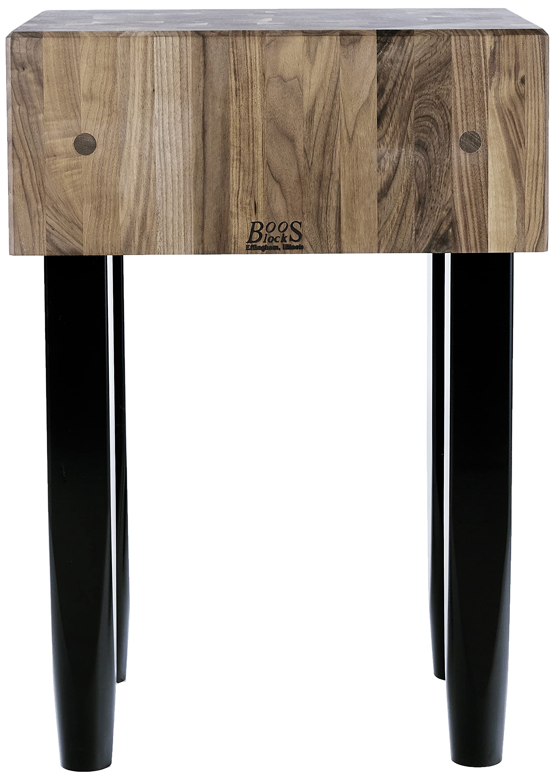 john-boos-pca2-walnut-butcher-block-with-black-legs-24x18x10-end-grain-usa-made image 2