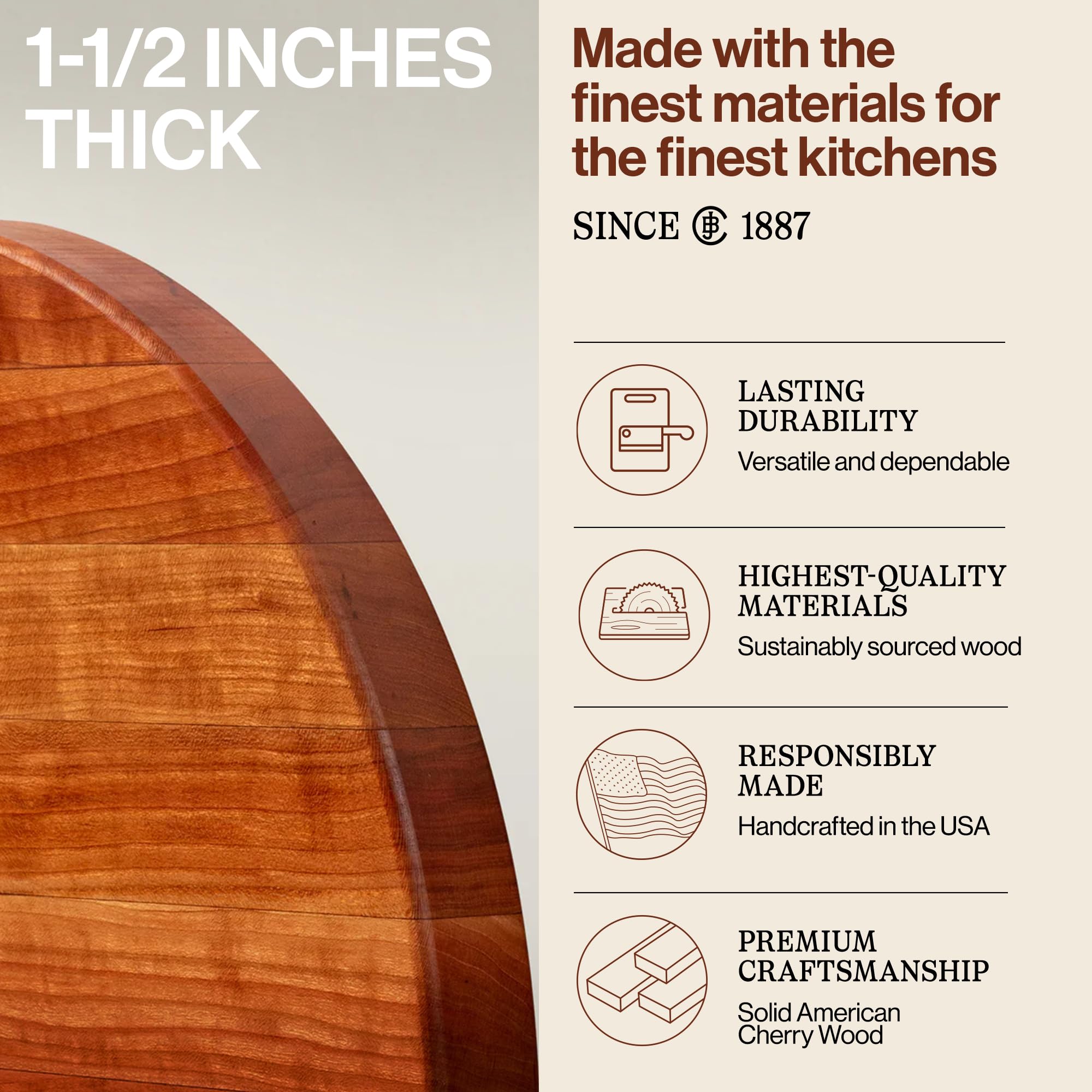 john-boos-r-board-series-round-wooden-cherry-cutting-board-18-x-18-1-5-thick-10- image 3