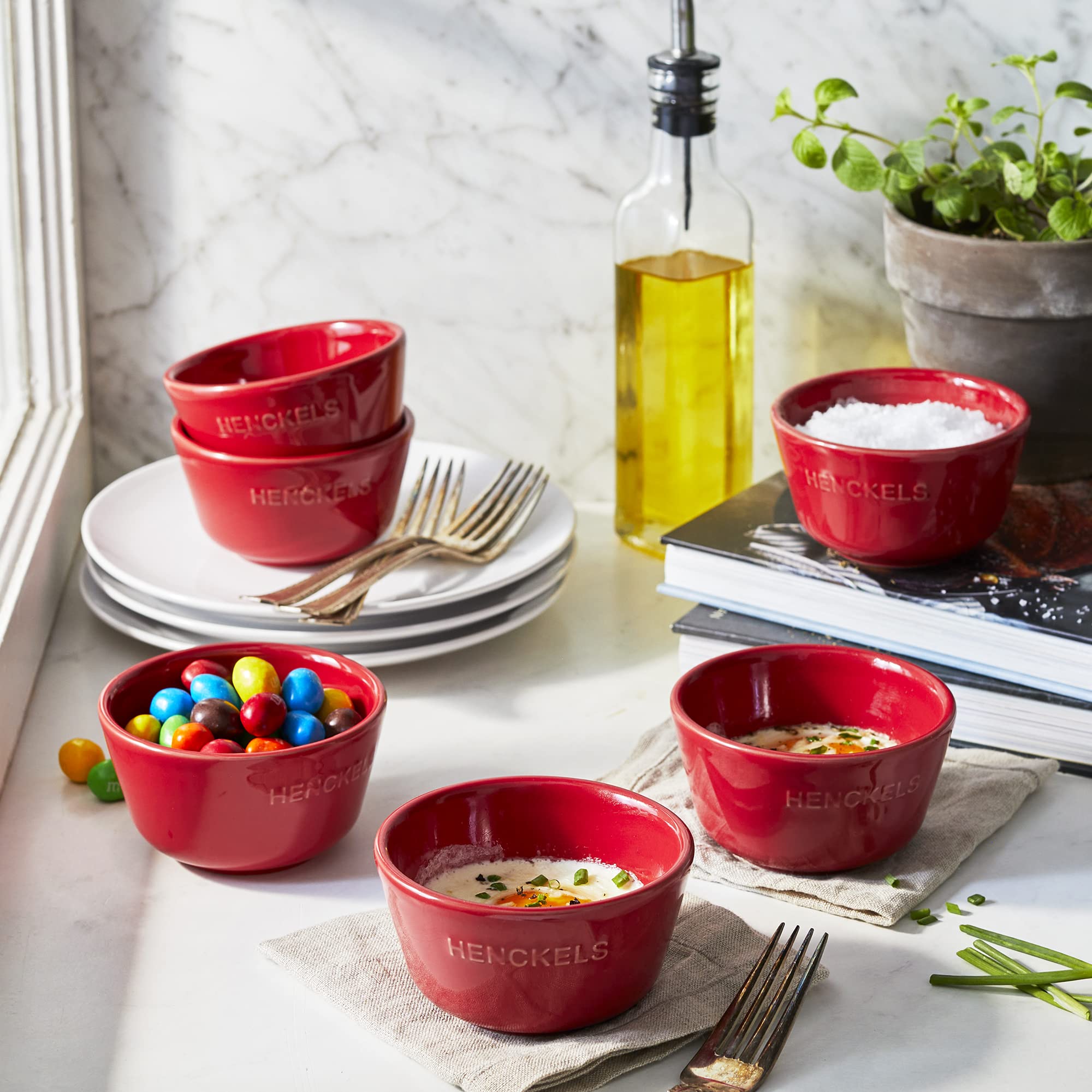 henckels-ceramic-6-piece-round-ramekin-set-cherry-red-7-ounce image 2