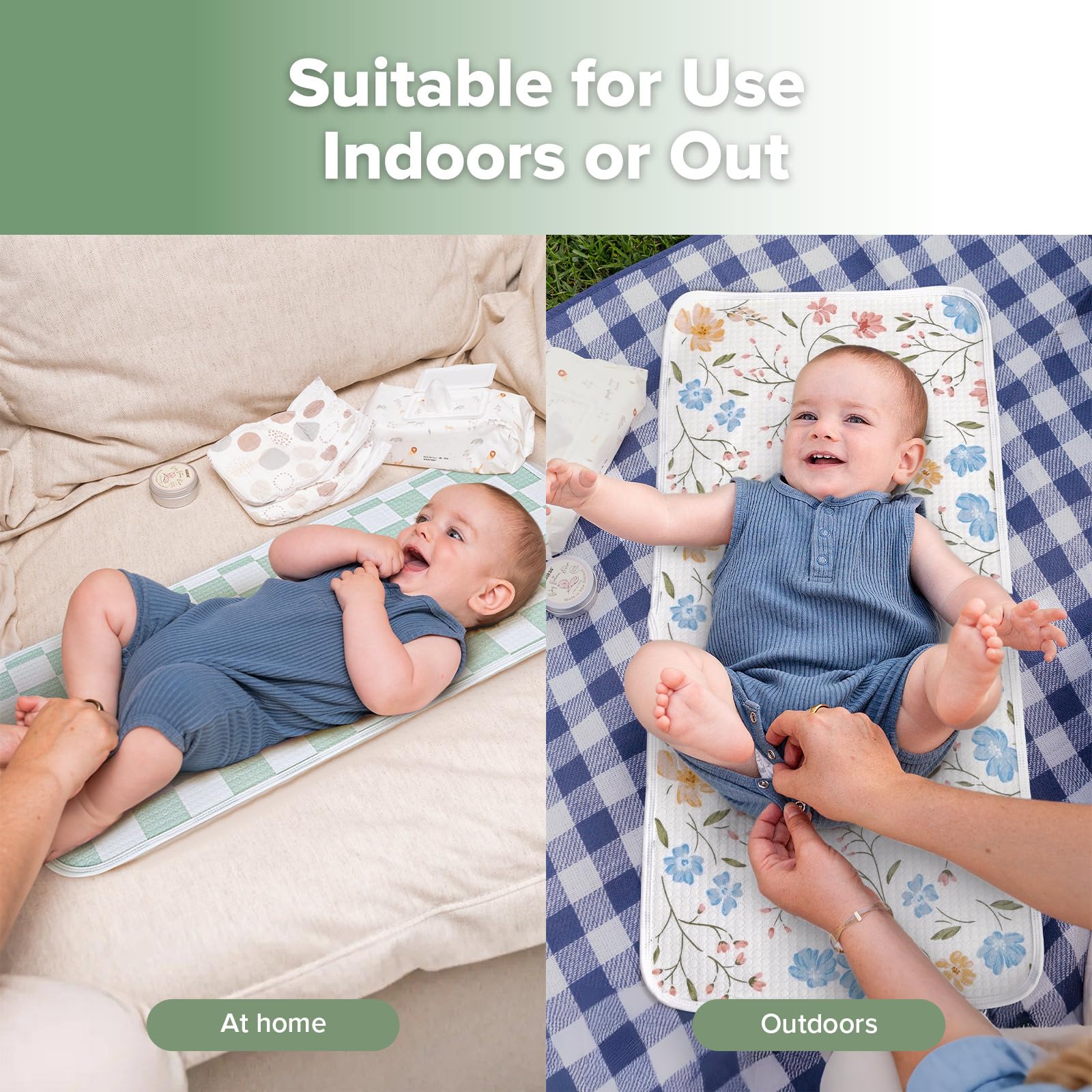 haakaa-waterproof-changing-pad-liners-100-cotton-soft-breathable-2-pack-13-x-27- image 5