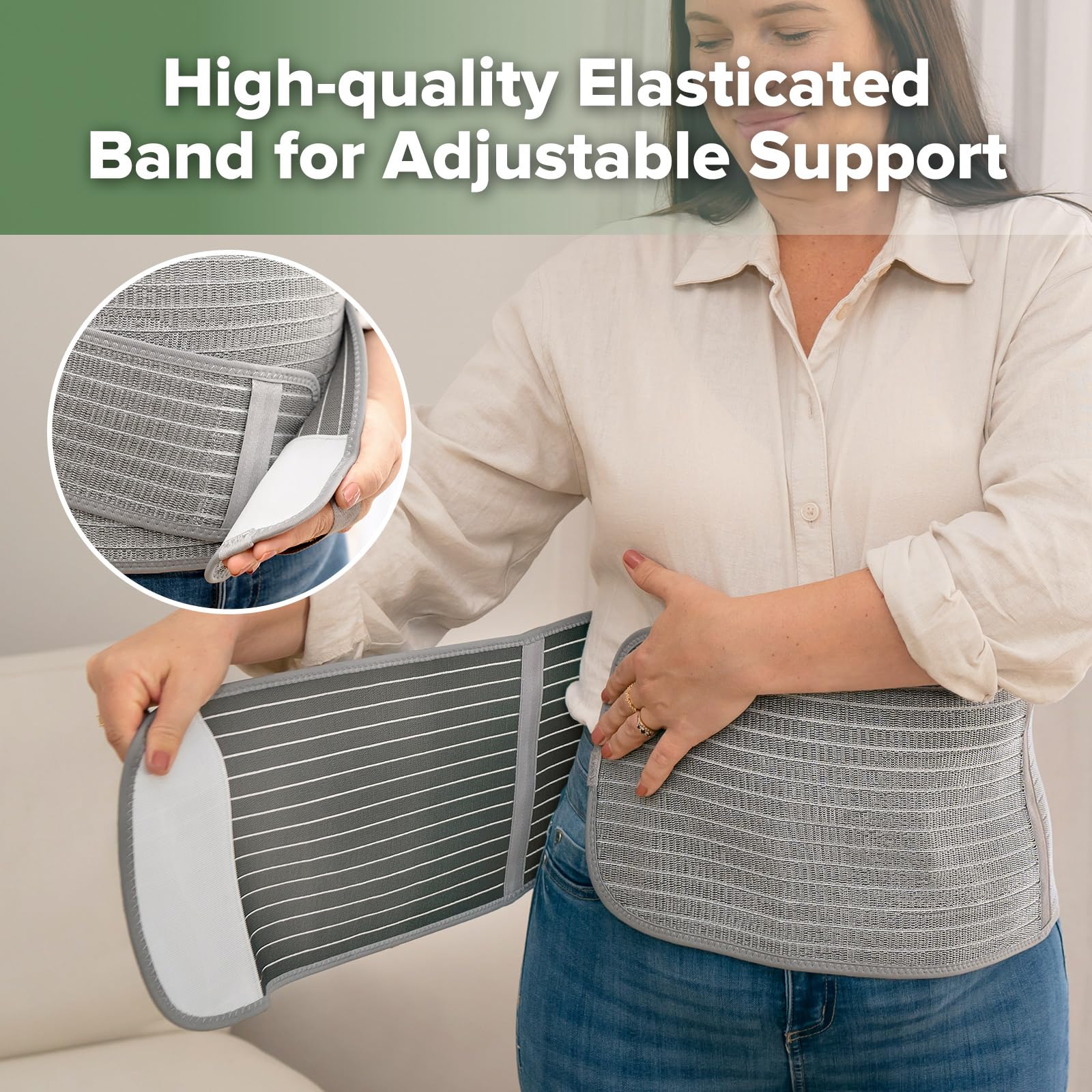 haakaa-postpartum-belly-band-elastic-adjustable-bamboo-charcoal-fiber-for-natura image 6