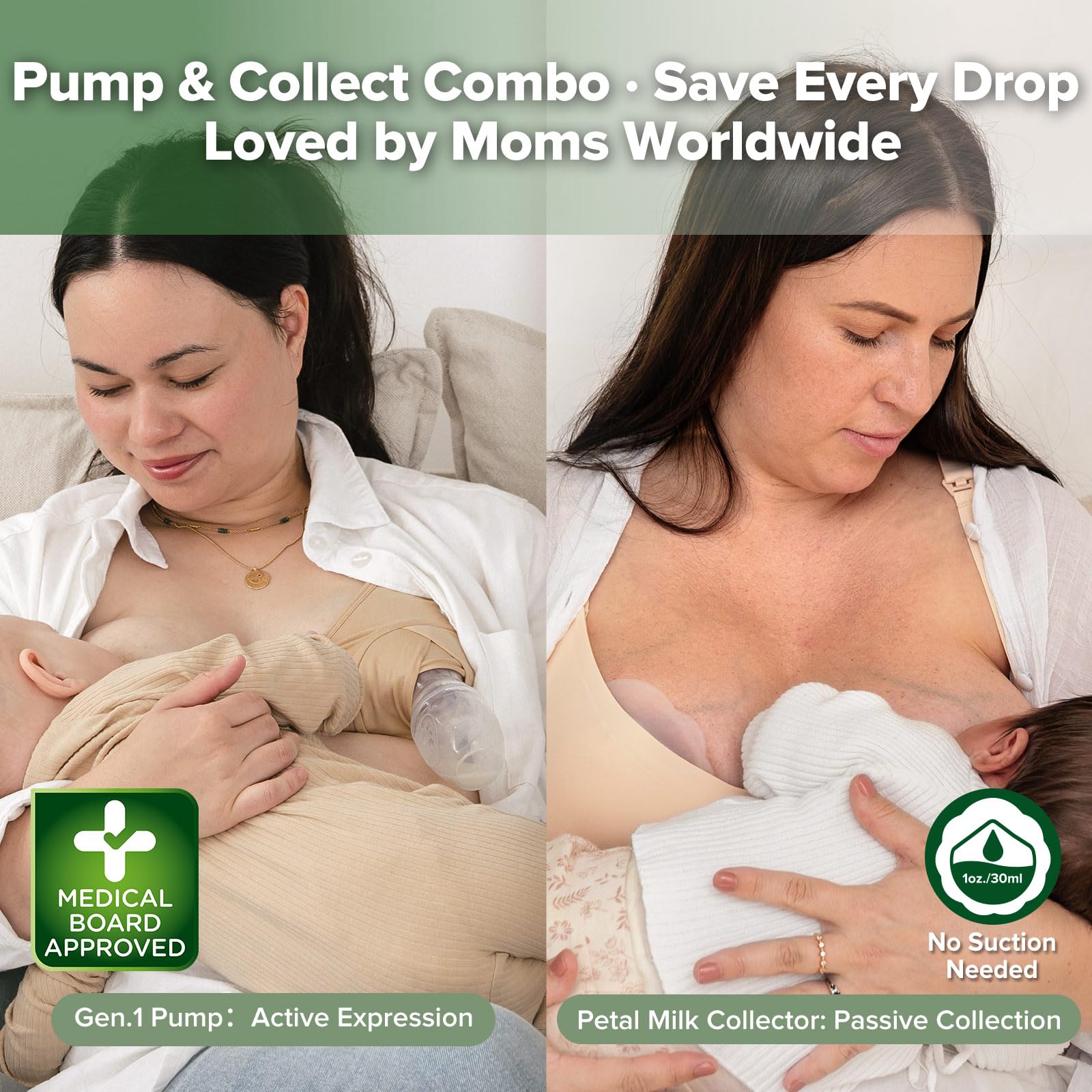 haakaa-manual-breast-pump-petal-milk-collector-combo-food-grade-silicone-4oz-100 image 2