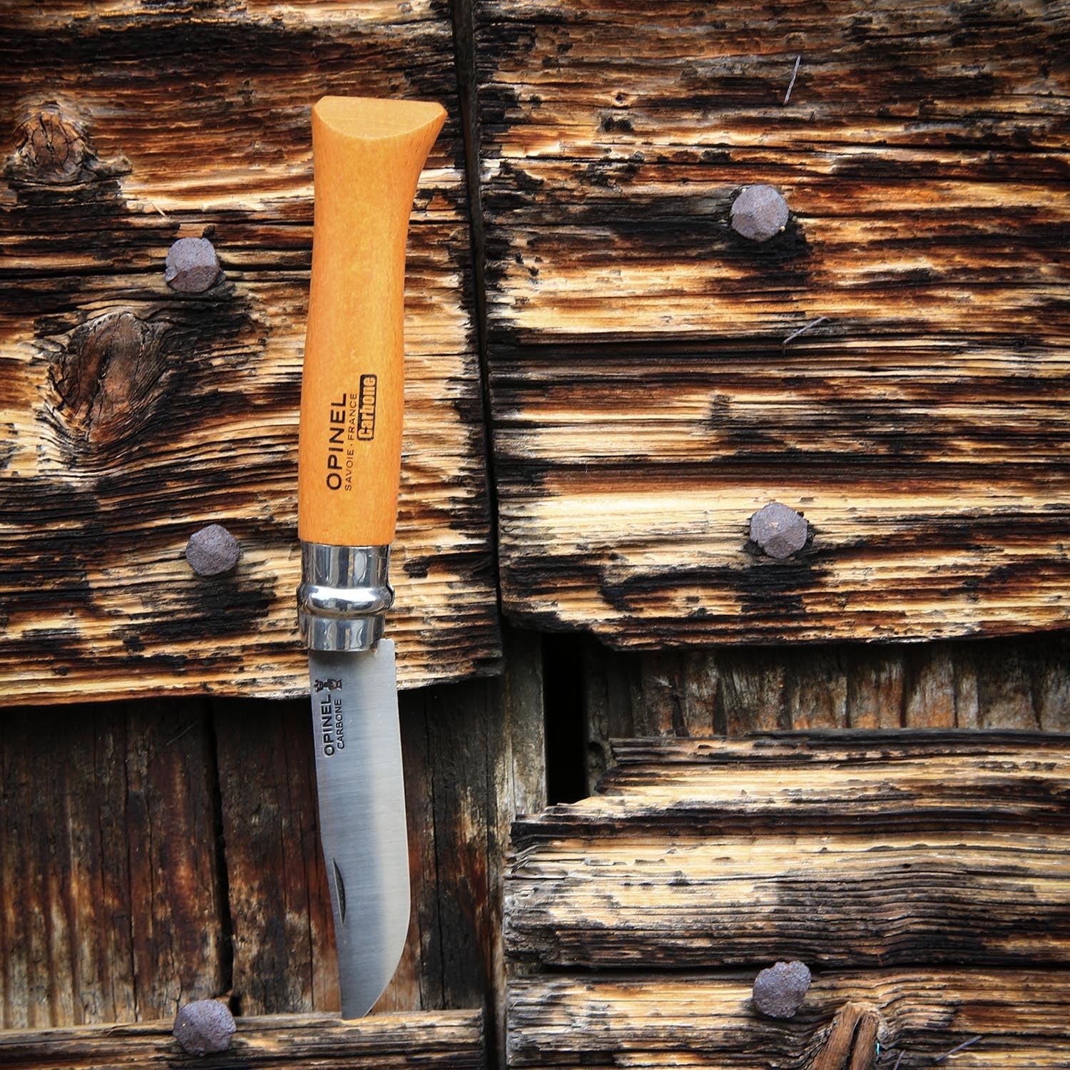 opinel-no-08-carbon-carbon-steel-folding-pocket-knife-with-beechwood-handle image 6