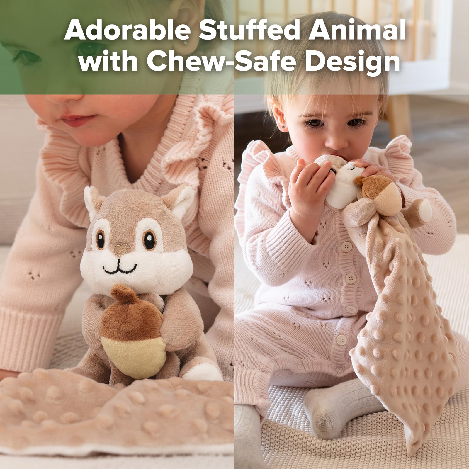 haakaa-squirrel-security-blankets-for-babies-ultra-silky-soft-lovey-blanket image 5