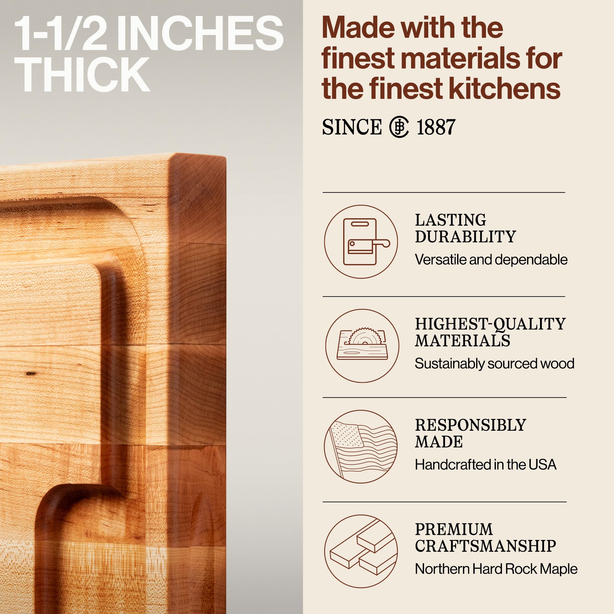 john-boos-aujus-series-maple-wood-cutting-board-24-x18-reversible-butcher-block- image 3