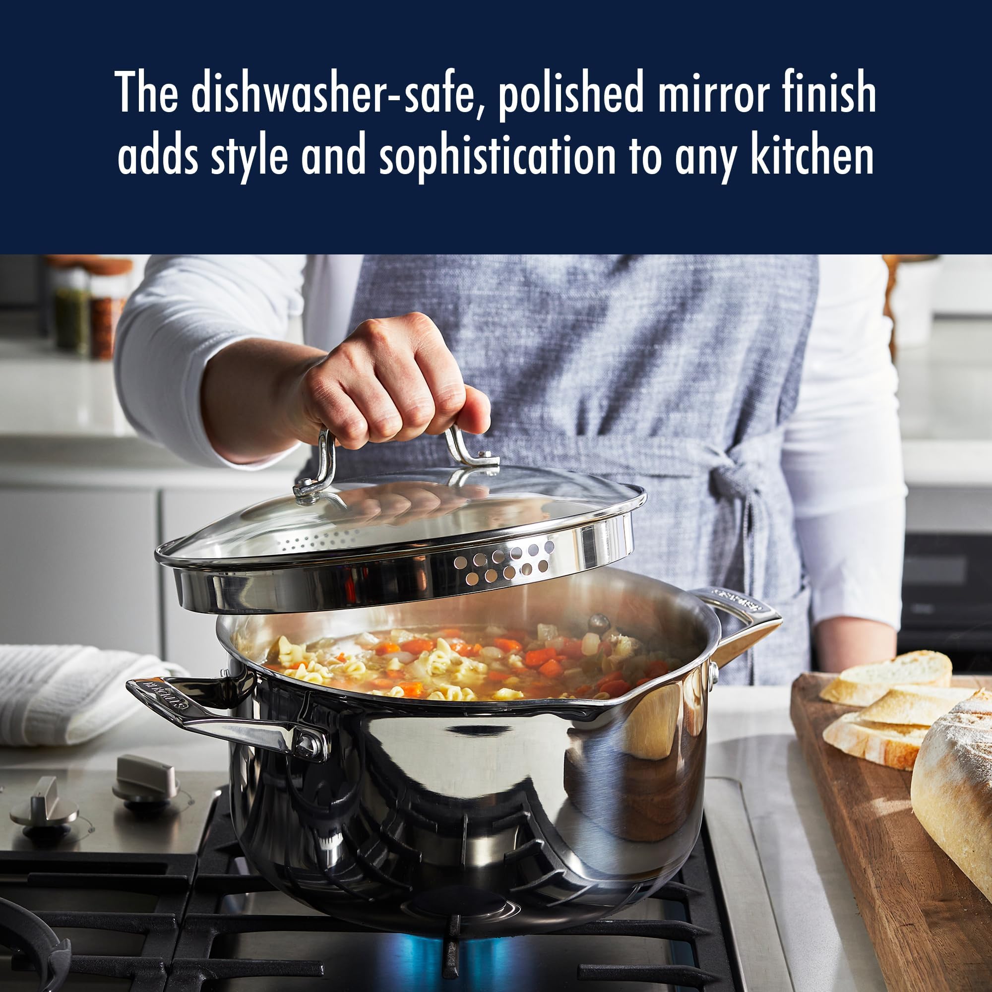 henckels-clad-h3-10-piece-induction-pot-and-pan-set-stainless-steel-durable-even image 4