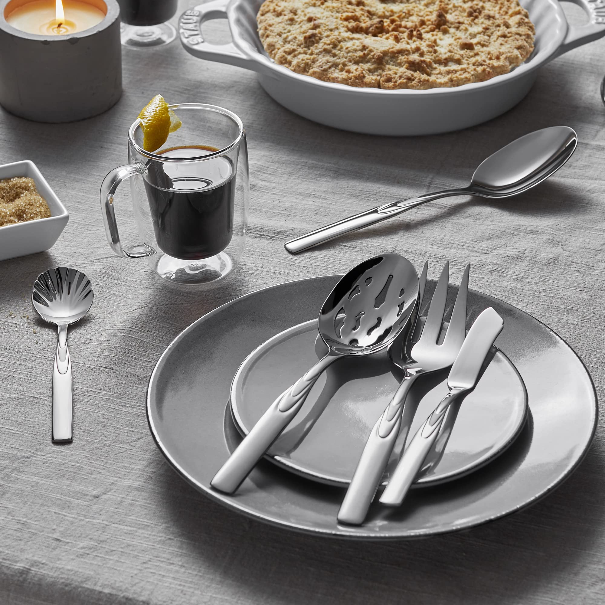 miyabi-henckels-rapture-45-piece-stainless-steel-flatware-set-with-teardrop-desi image 3