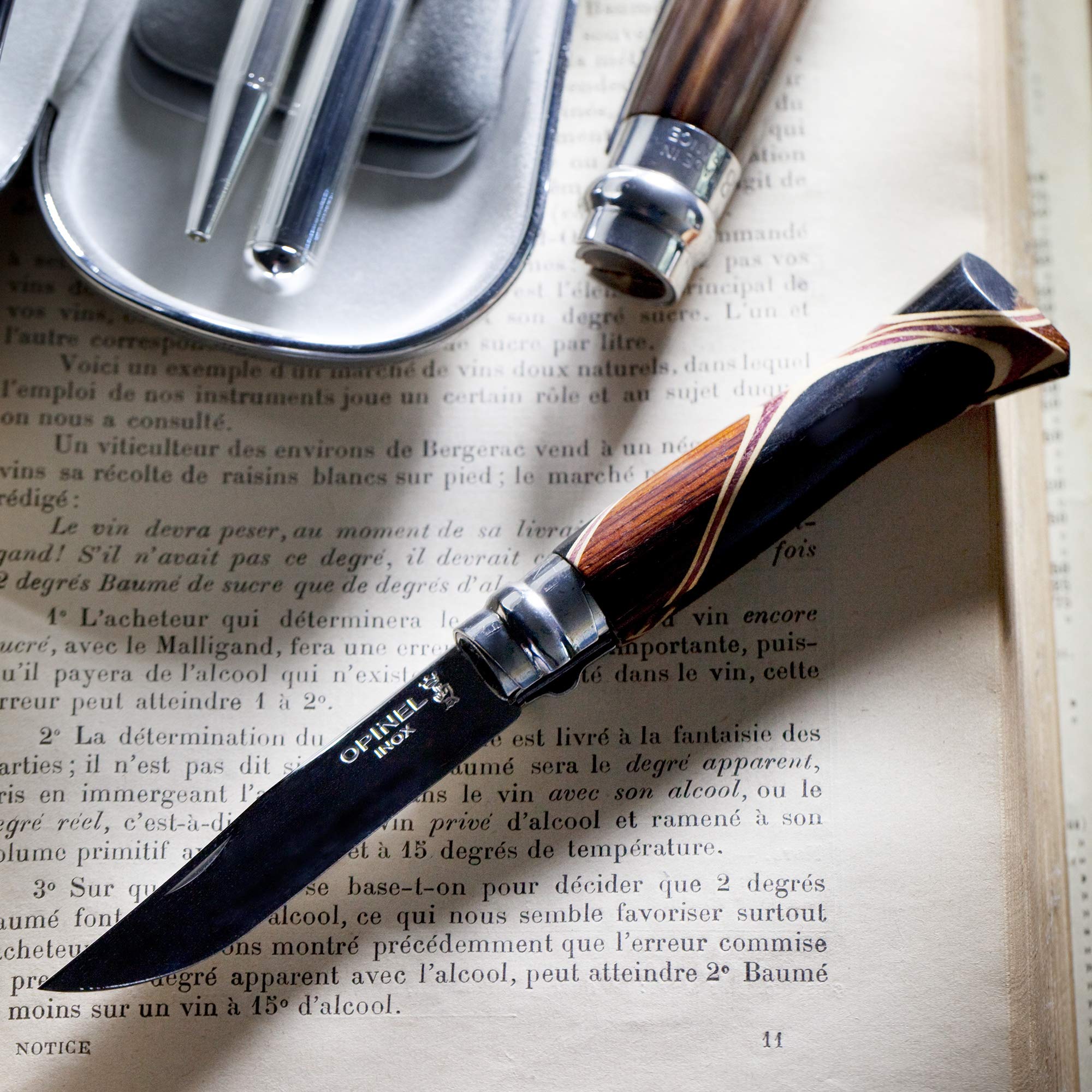 opinel-chaperon-series-unique-multiple-wood-handle-stainless-steel-folding-pocke image 7