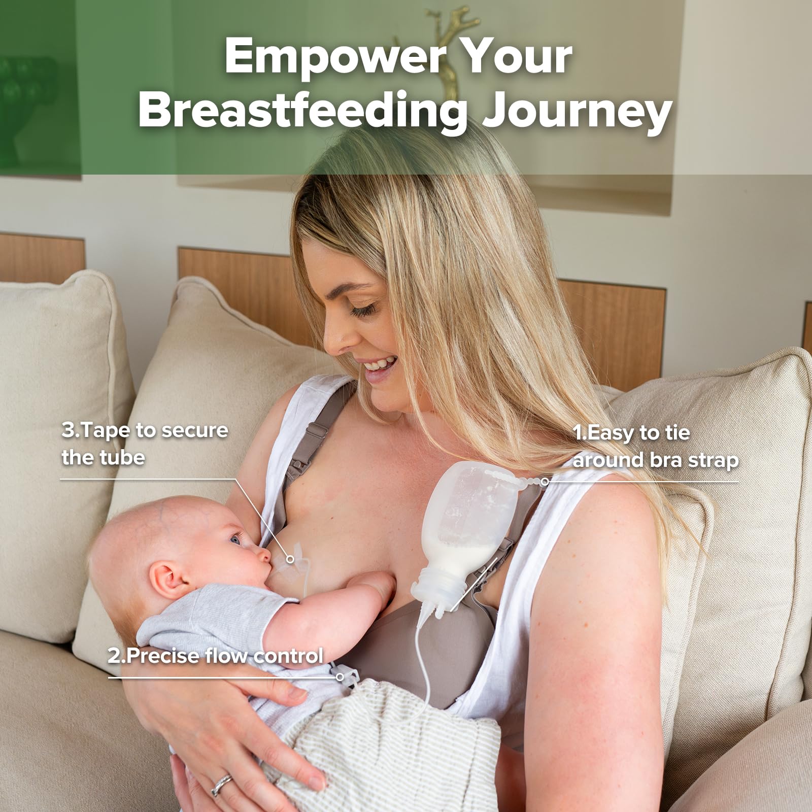 haakaa-supplemental-nursing-system-with-5-silicone-feeding-tubes-sns-breastfeedi image 3