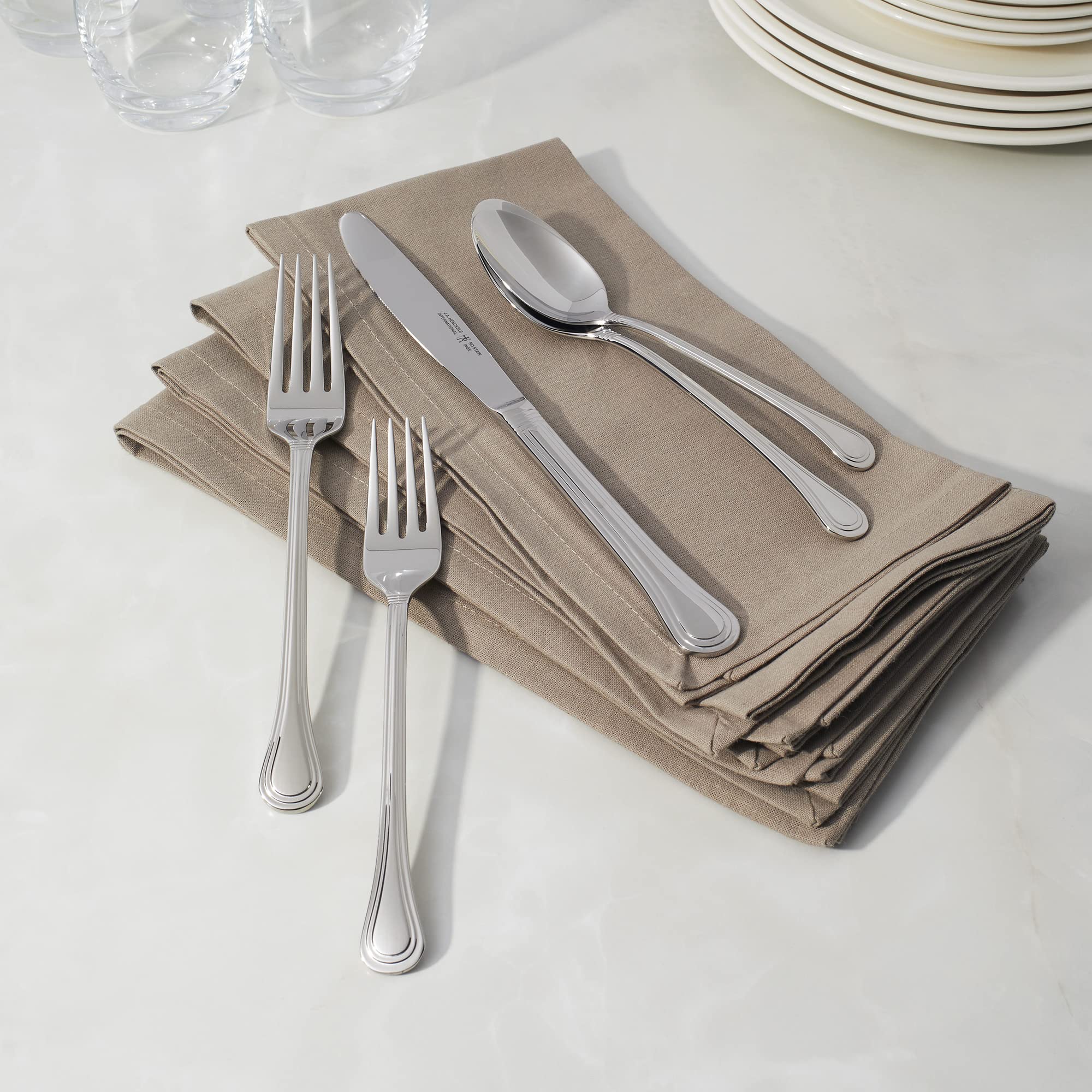 henckels-65-piece-astley-flatware-set-silver-18-10-stainless-steel image 6