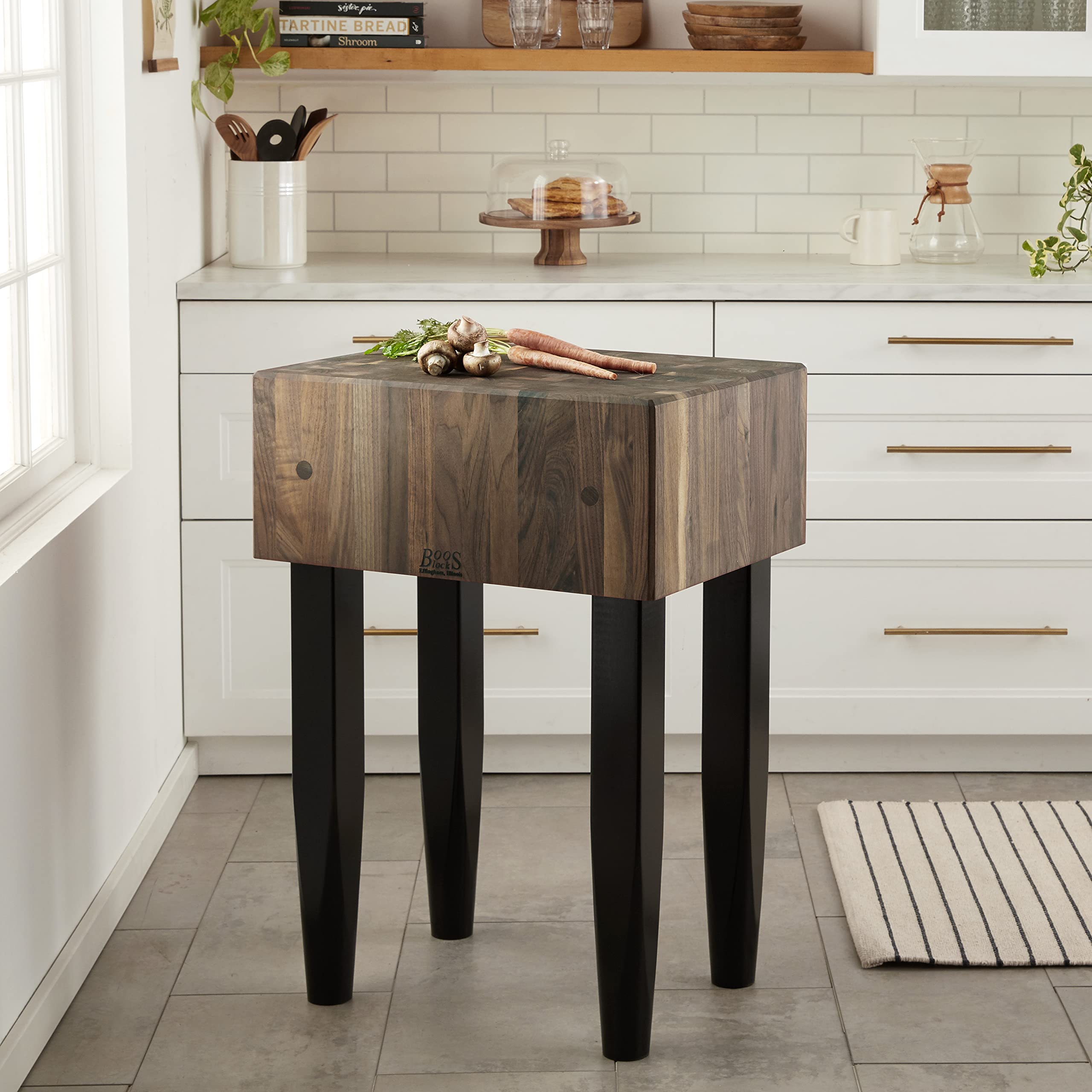 john-boos-pca2-walnut-butcher-block-with-black-legs-24x18x10-end-grain-usa-made image 7