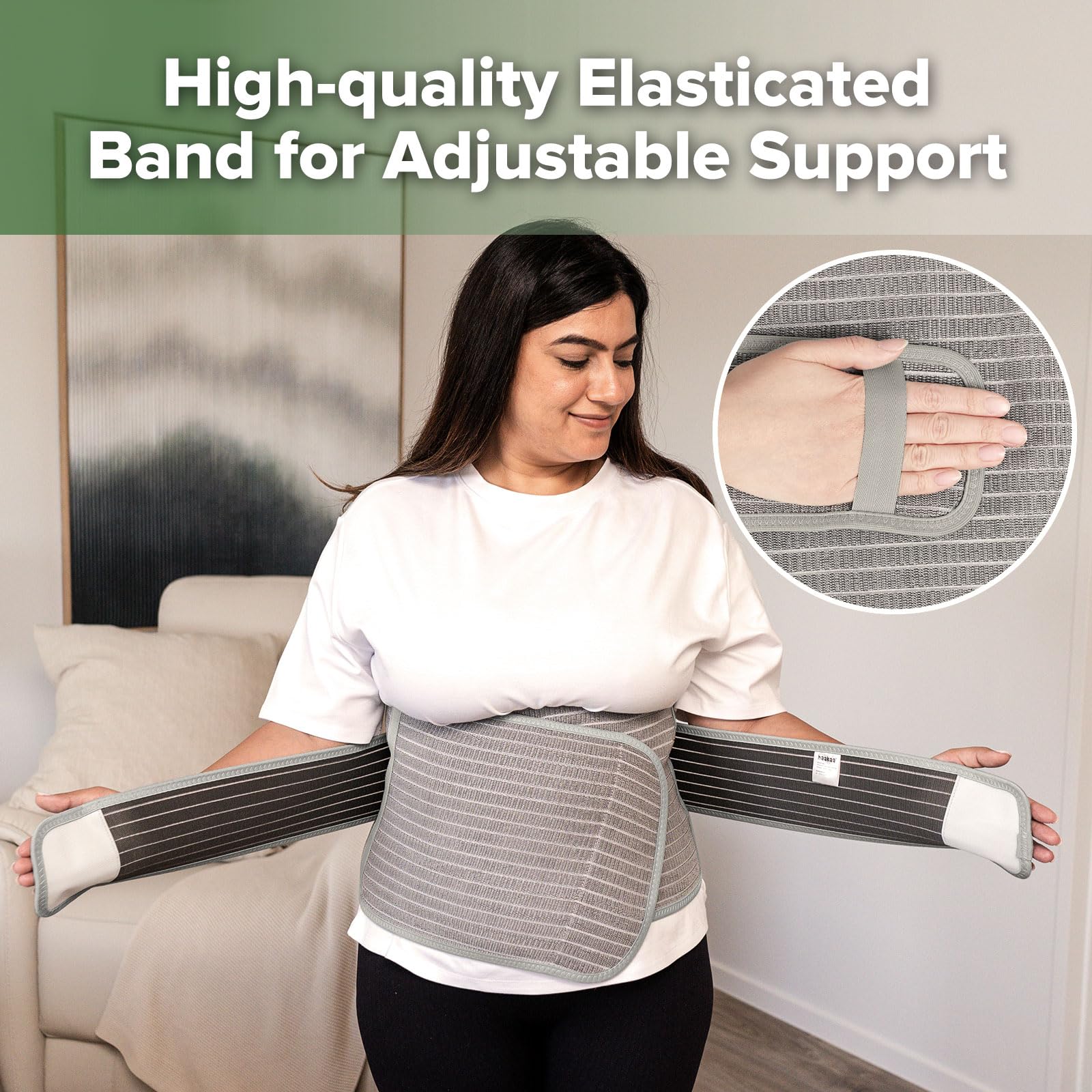 haakaa-postpartum-belly-band-one-size-natural-latex-support-for-back-abdomen image 4