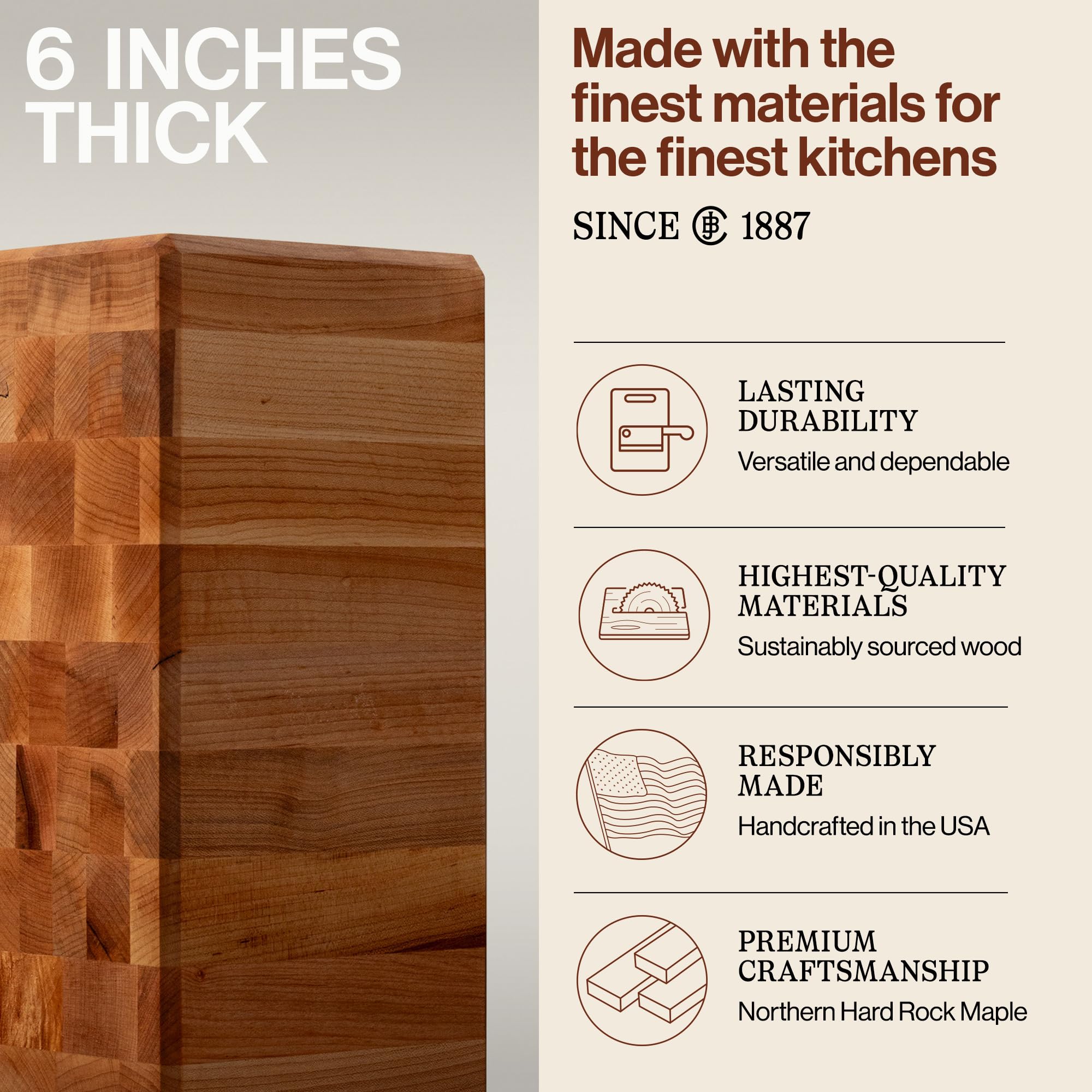john-boos-bb-series-30-x-24-maple-end-grain-butcher-block-cutting-board-6-thick image 3
