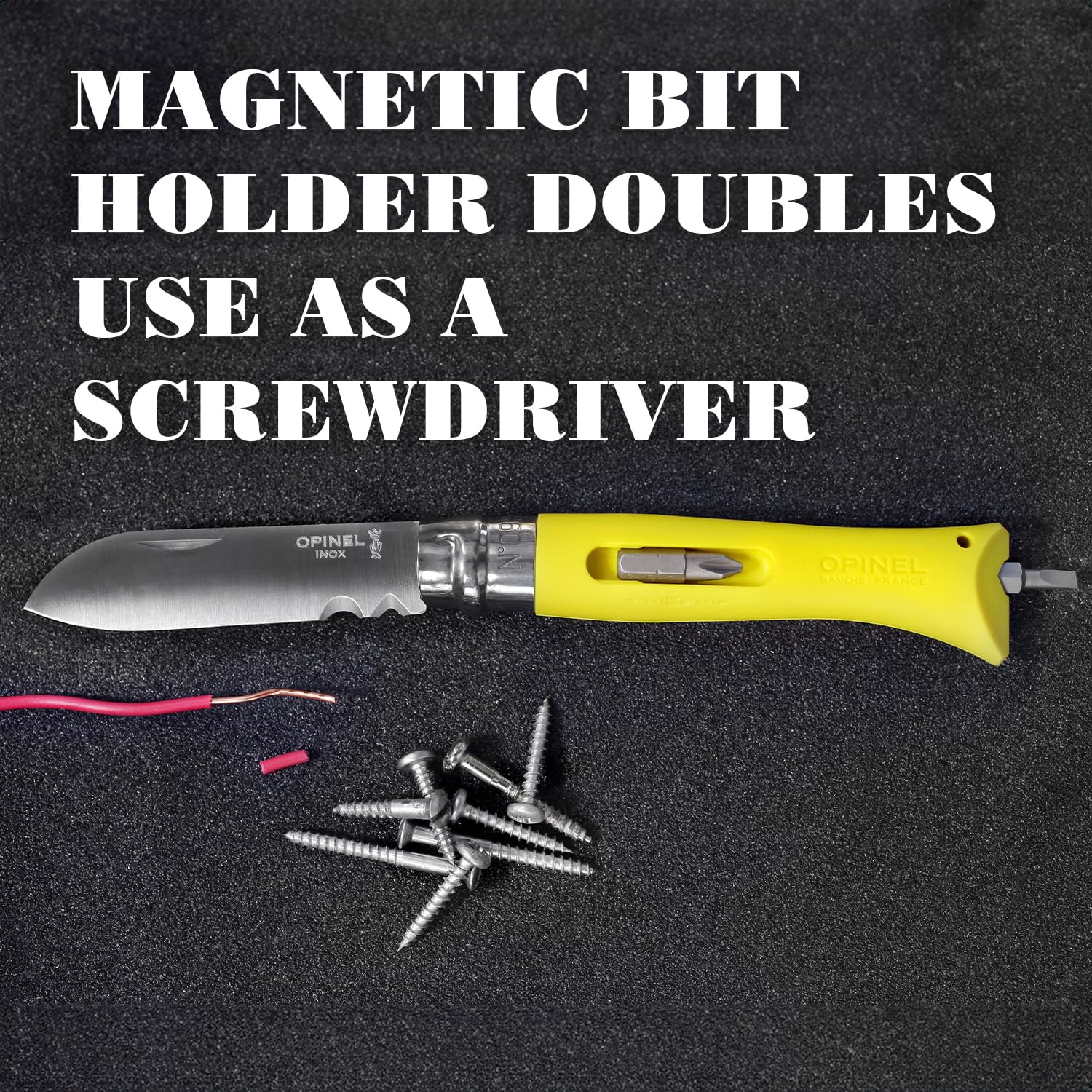 opinel-no-09-diy-stainless-steel-folding-knife-and-multi-tool-with-wire-stripper image 7
