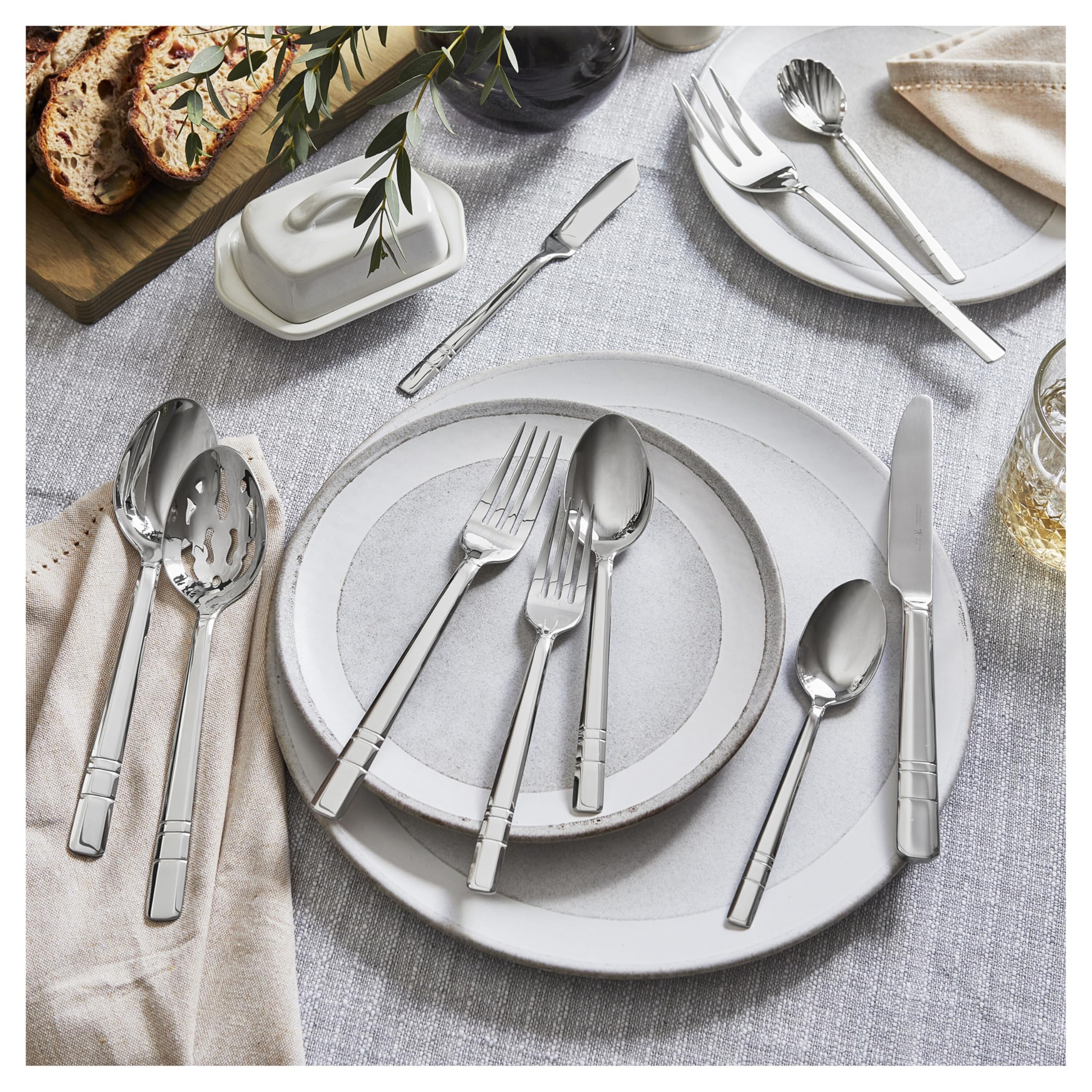 henckels-madison-square-65-piece-flatware-set-18-10-stainless-steel-silver-with- image 2