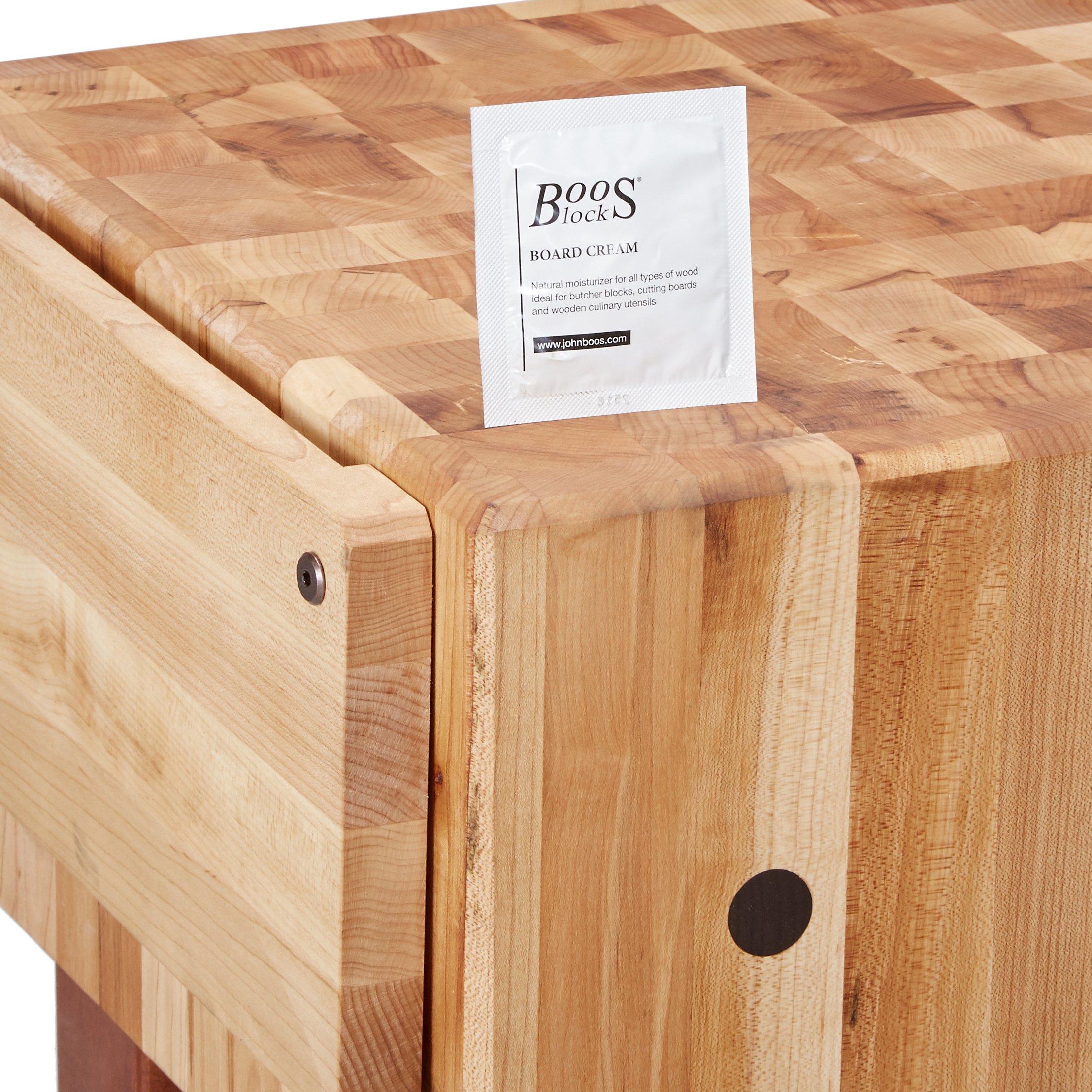 john-boos-pca1-maple-butcher-block-with-knife-holder-cherry-stain-legs-18-x18-x1 image 3